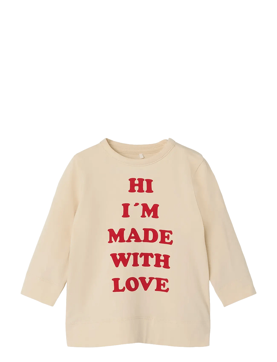 name it - NBFLABA LS TOP - langärmelig - white swan - 0