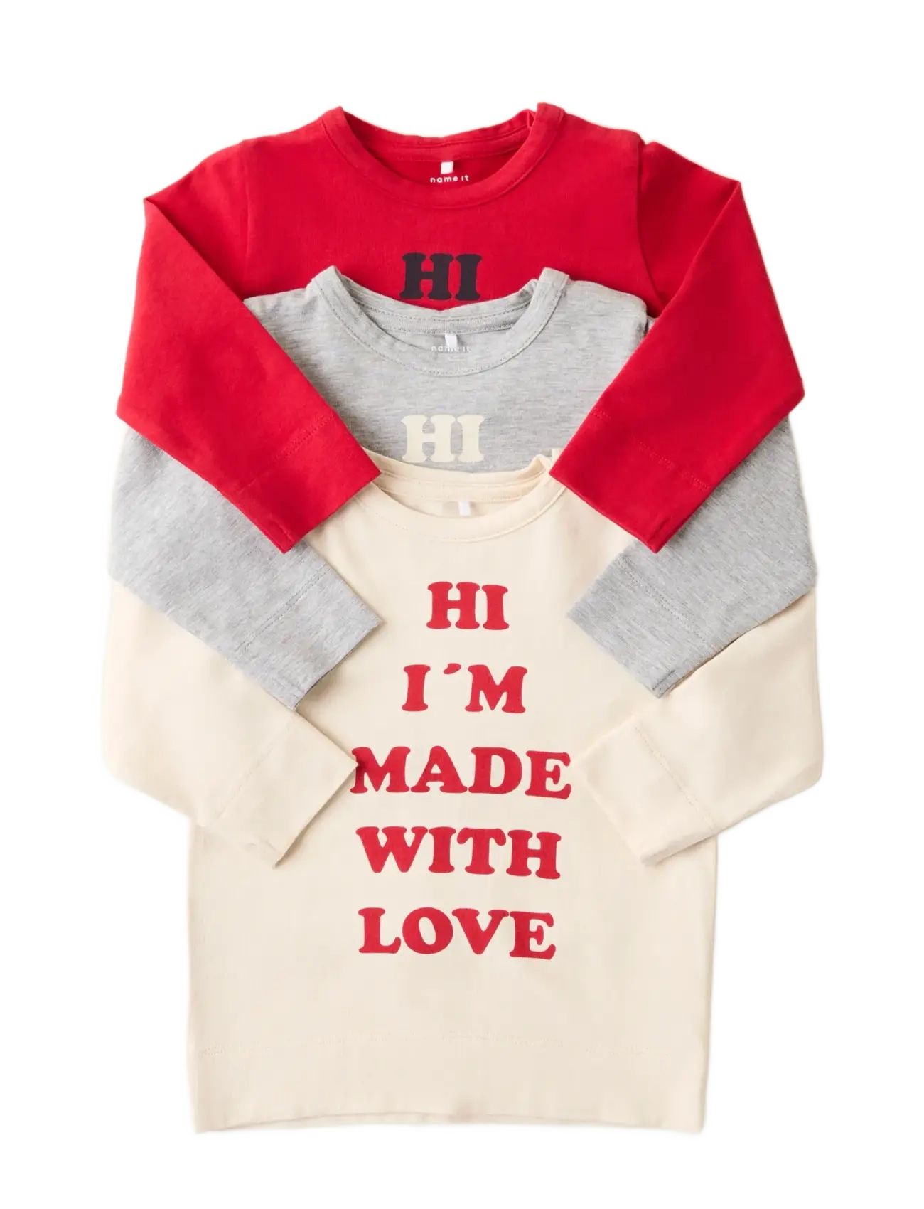 name it - NBFLABA LS TOP - langärmelig - white swan - 3