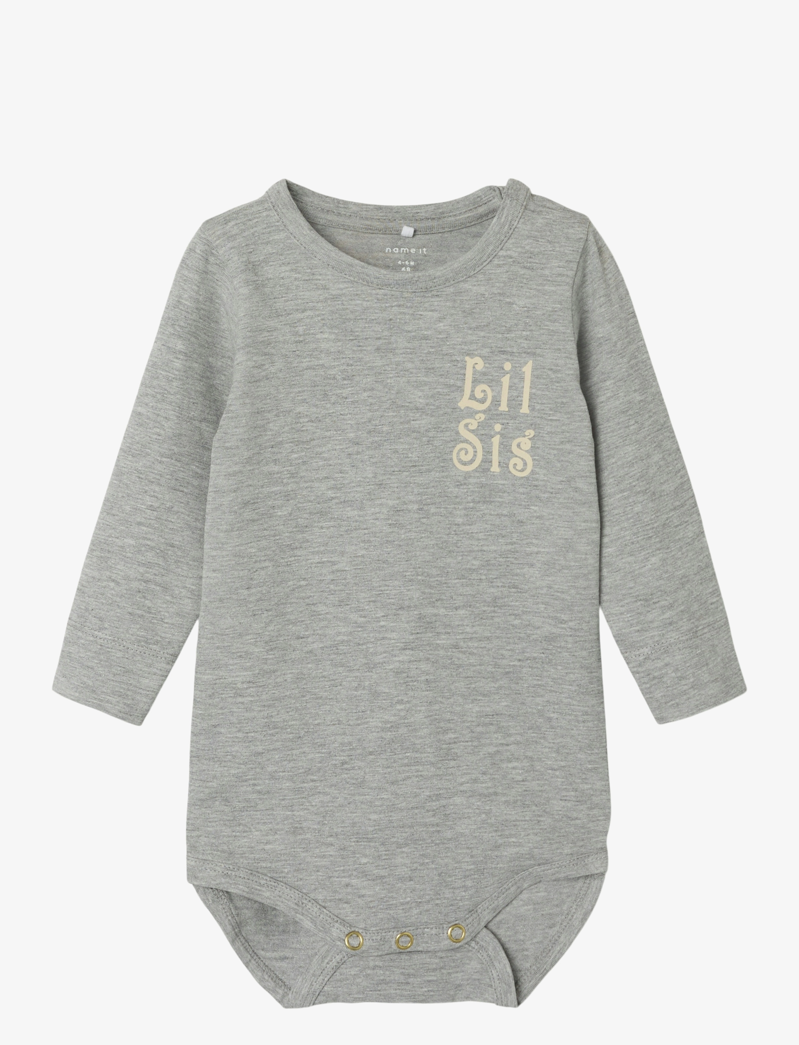 name it - NBFLABY LS BODY - grey melange - 0