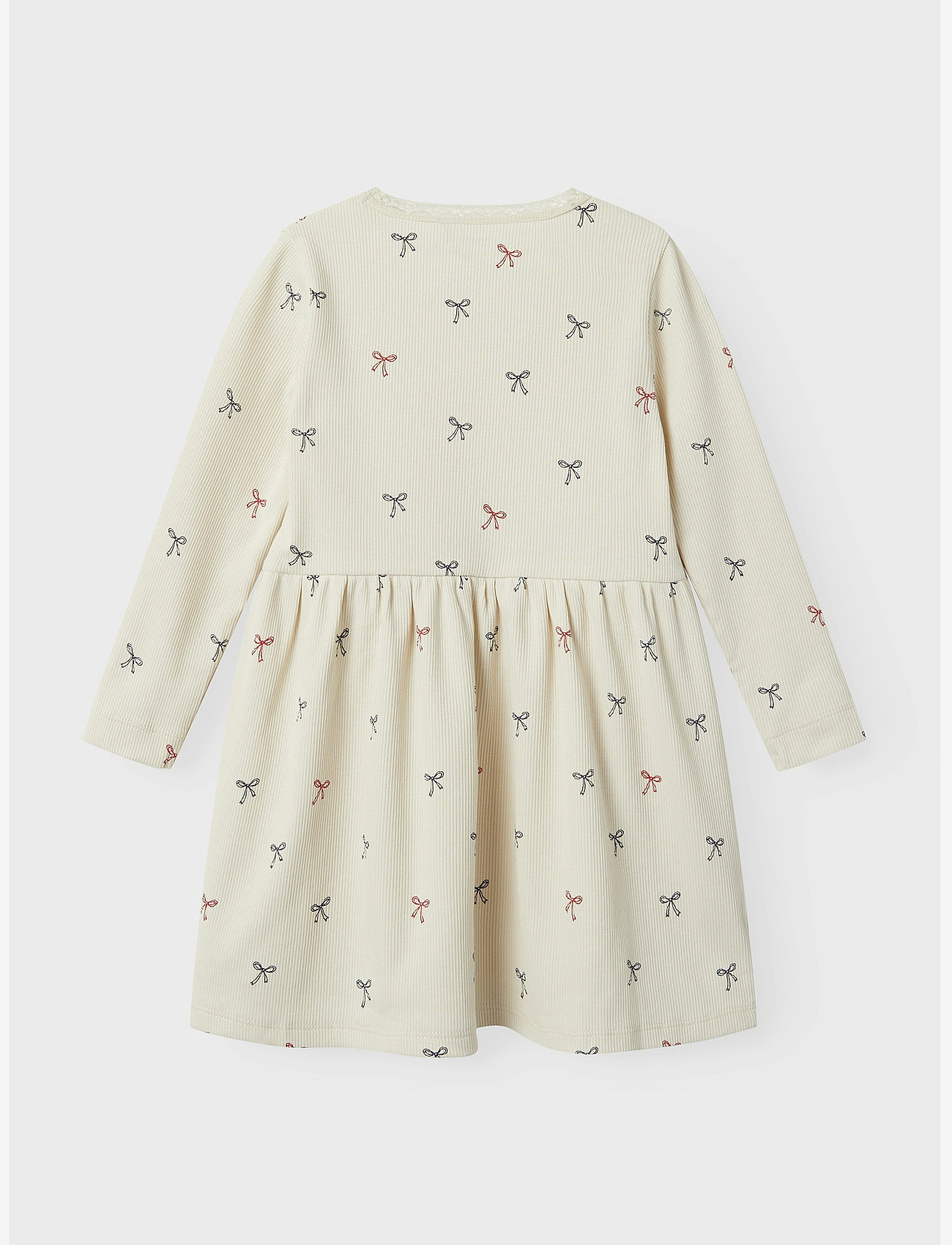 name it - NMFLABELA LS DRESS - white swan - 2