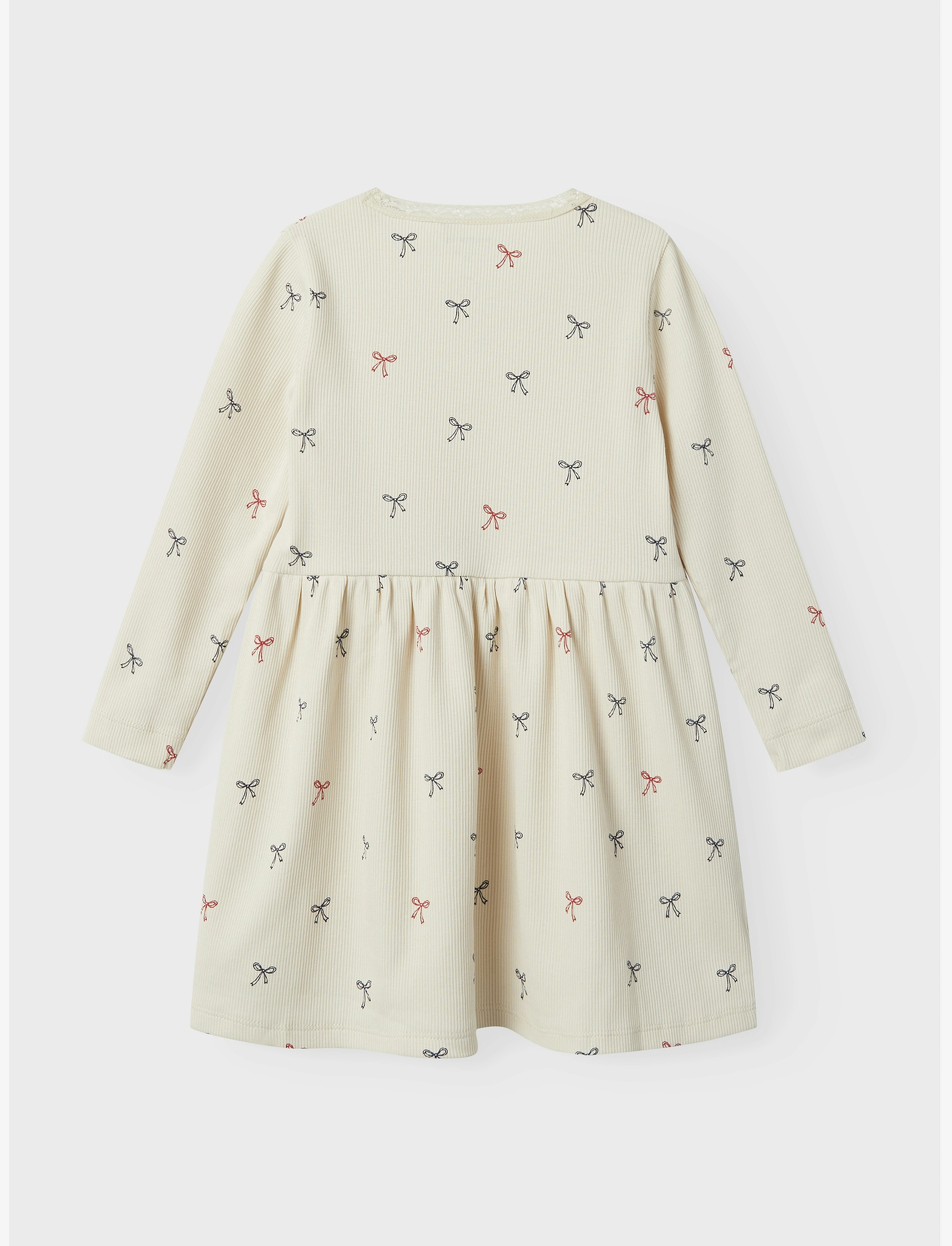 name it - NMFLABELA LS DRESS - white swan - 2