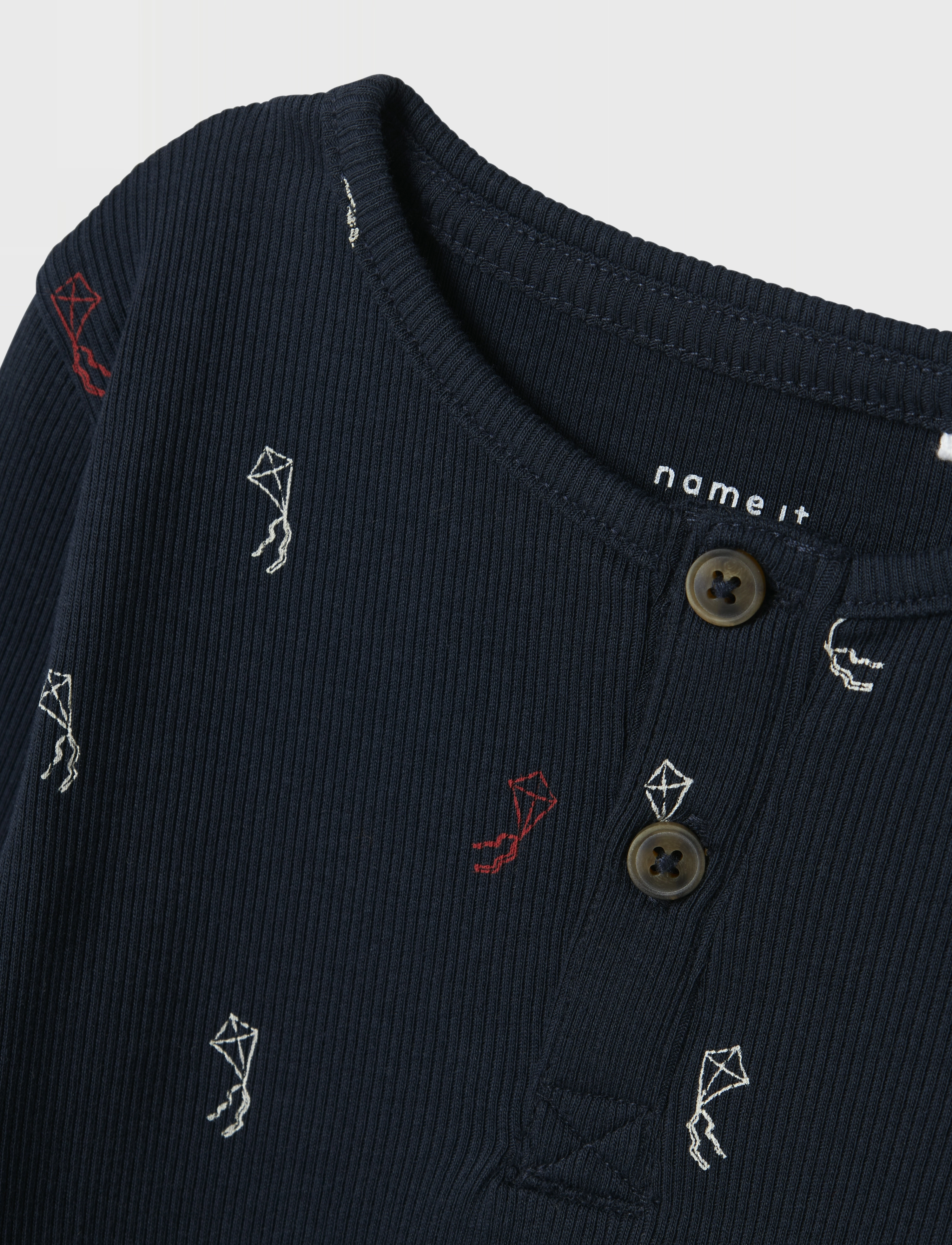 name it - NMMLABELA LS SLIM TOP - navy blazer - 2