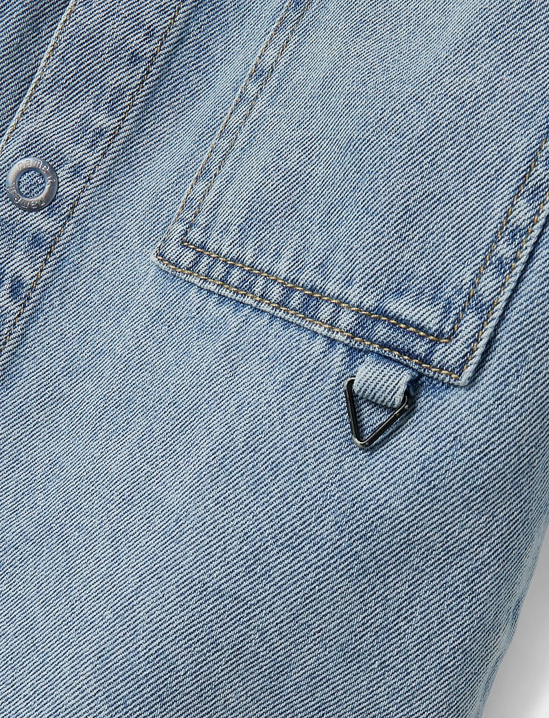 name it - NMMHALF DNM BOXY 1/2 SHIRT 6999-IY F - kortærmede skjorter - light blue denim - 3