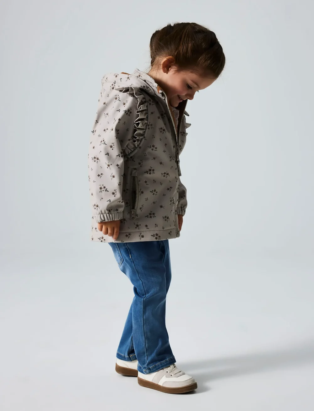 name it - NMFALFA08 SOFTSHELL JACKET FRILL AOP FO - regnjakker - pure cashmere - 2