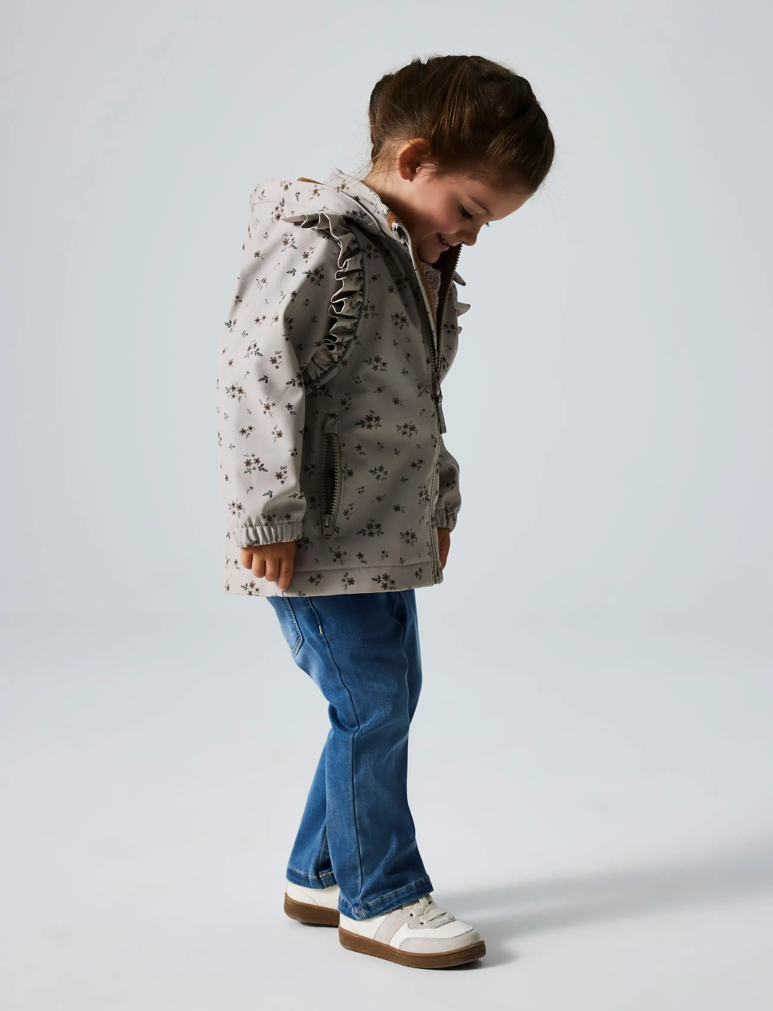 name it - NMFALFA08 SOFTSHELL JACKET FRILL AOP FO - overtøj - pure cashmere - 2