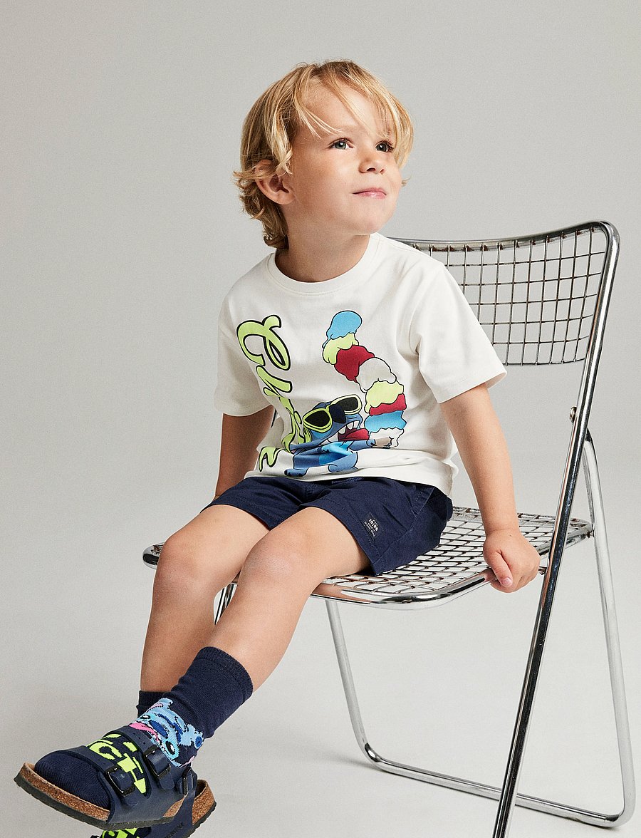 name it - NMMMALIX STITCH NREG SS TOP WDI - kortärmade t-shirts - cloud dancer - 2