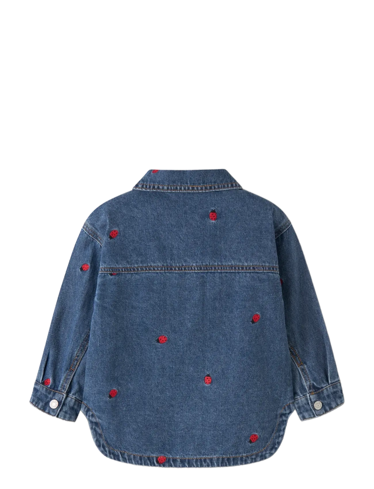 name it - NMFNINA EMB DENIM JACKET 3285-ZA D - kesälöytöjä - medium blue denim - 1