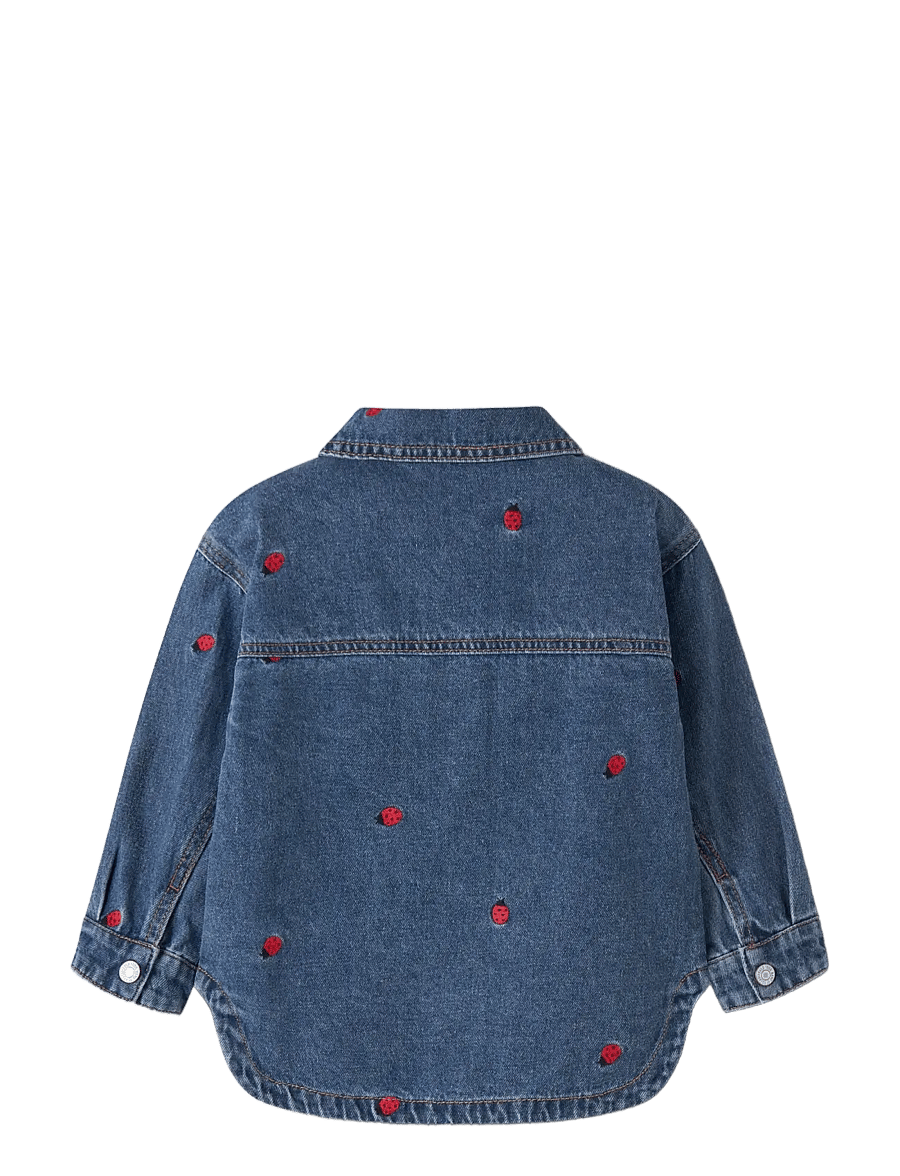 name it - NMFNINA EMB DENIM JACKET 3285-ZA D - dżinsowa - medium blue denim - 1