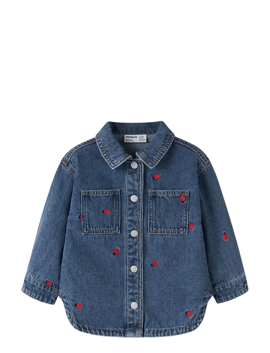 name it - NMFNINA EMB DENIM JACKET 3285-ZA D - dżinsowa - medium blue denim - 2