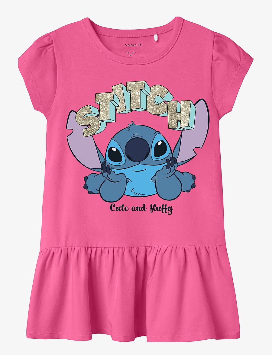 name it - NMFFODA STITCH SS DRESS WDI - lühikeste varrukatega vabaaja kleidid - carmine rose - 1