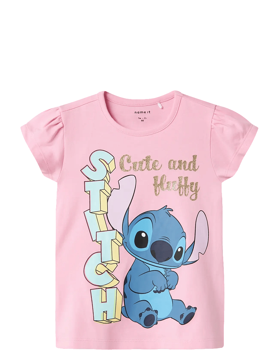 name it - NMFFOLLY STITCH SS TOP NOOS WDI - kortärmade t-shirts - pink frosting - 0