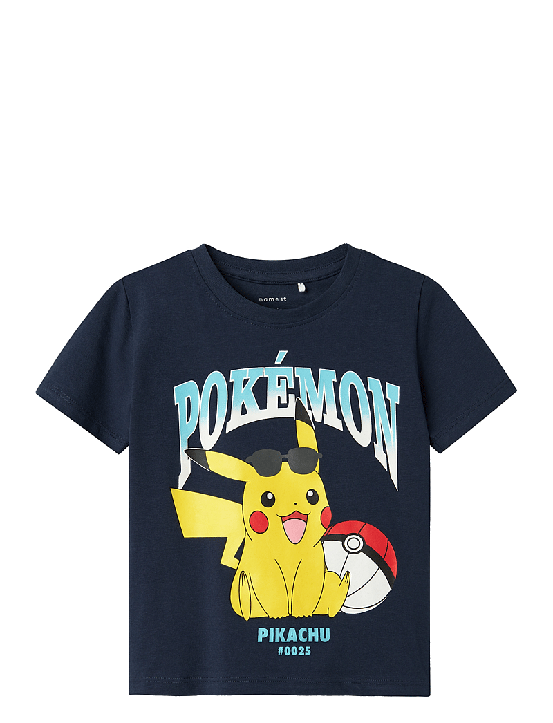 name it - NMMMAHE POKEMON NREG SS TOP BOX SKY - short-sleeved t-shirts - navy blazer - 1
