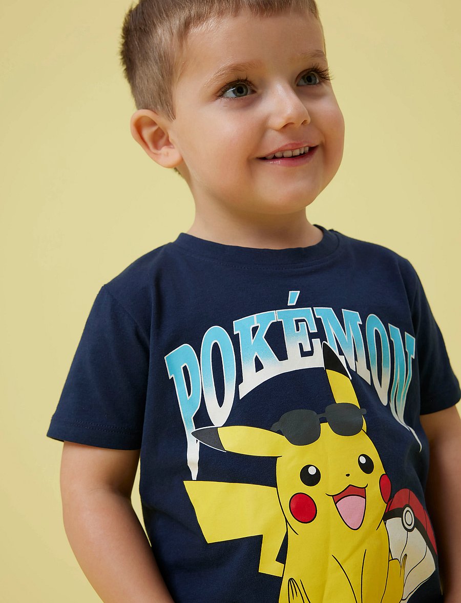 name it - NMMMAHE POKEMON NREG SS TOP BOX SKY - kurzärmelige - navy blazer - 4