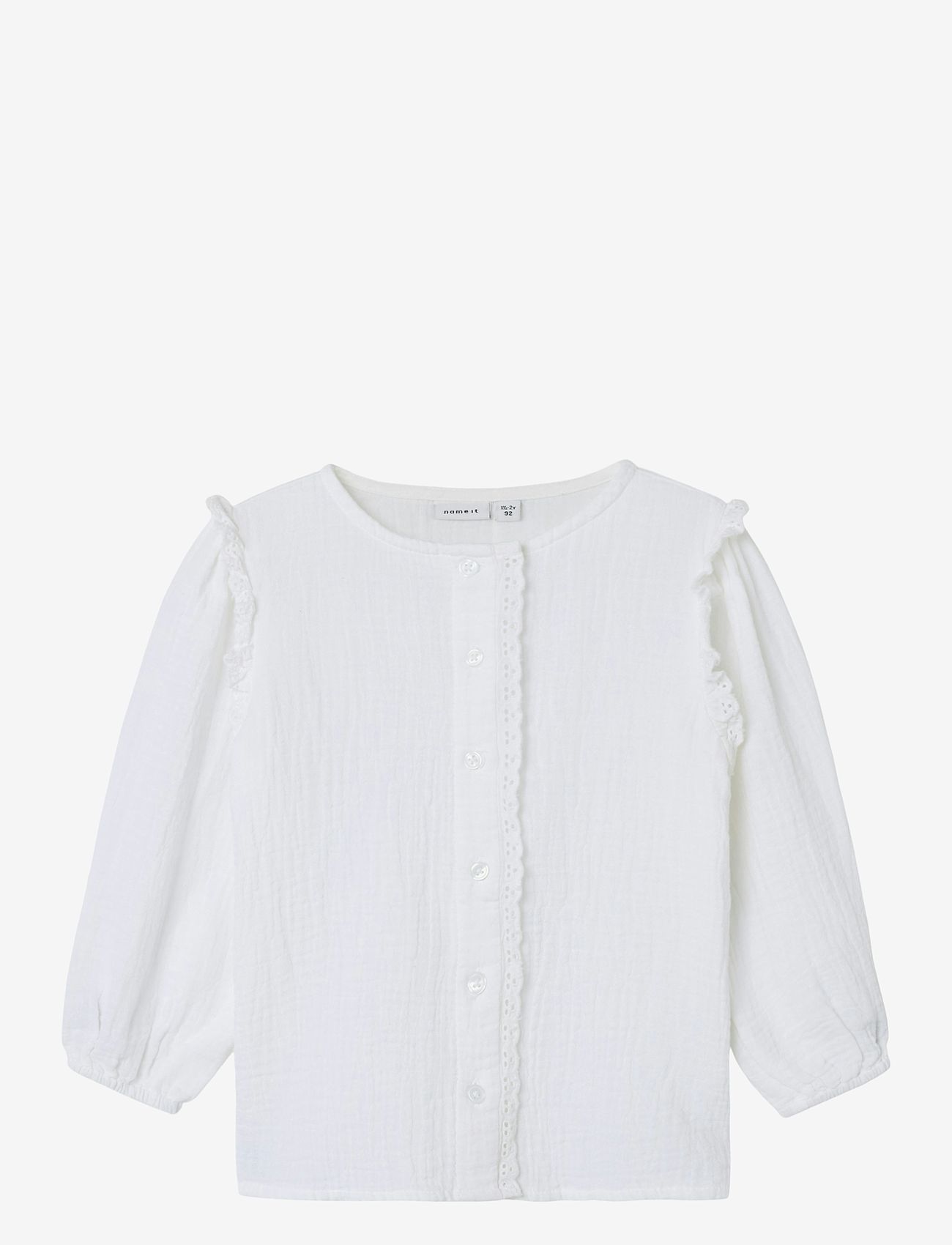 name it - NMFLOREEN LS SHIRT - bright white - 0