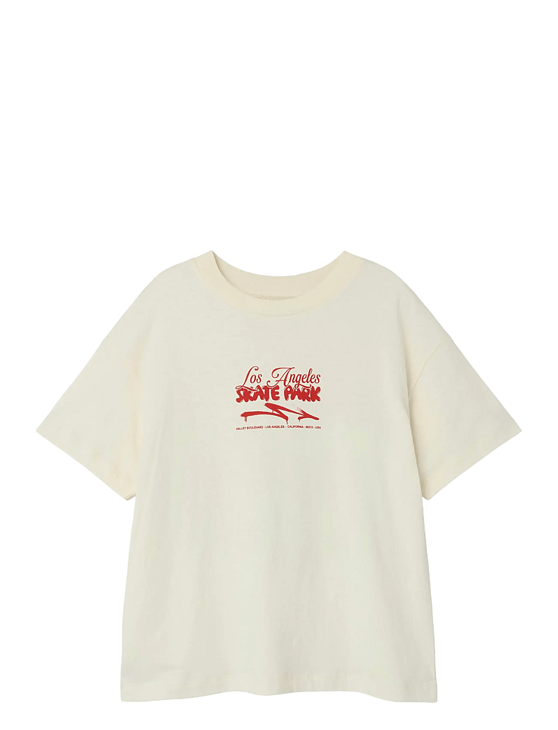 name it - NKFLUVE NREG SS TOP - kortærmede t-shirts - white swan - 1