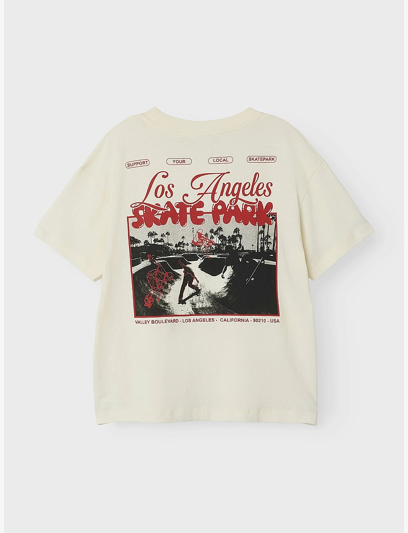 name it - NKFLUVE NREG SS TOP - kortærmede t-shirts - white swan - 2