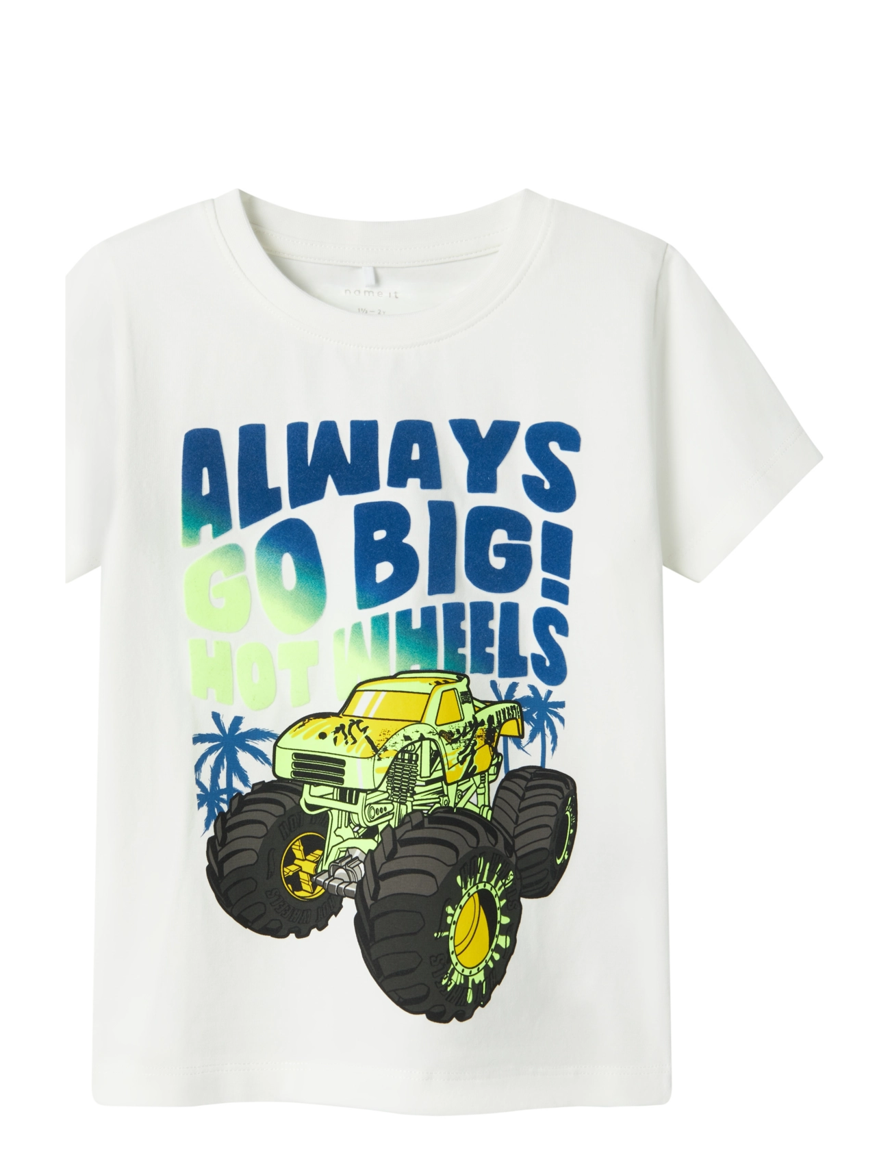 name it Nmmmorat Hotwheels Ss Top Box Sky, 92, T-shirts, Weiß - Short-sleeved, Kinder