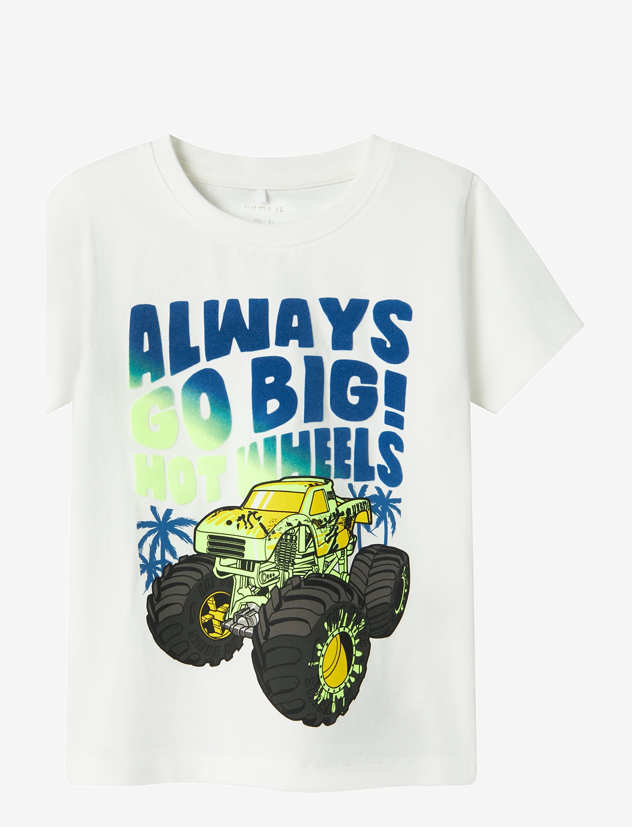 name it - NMMMORAT HOTWHEELS SS TOP BOX SKY - kortærmede t-shirts - cloud dancer - 0