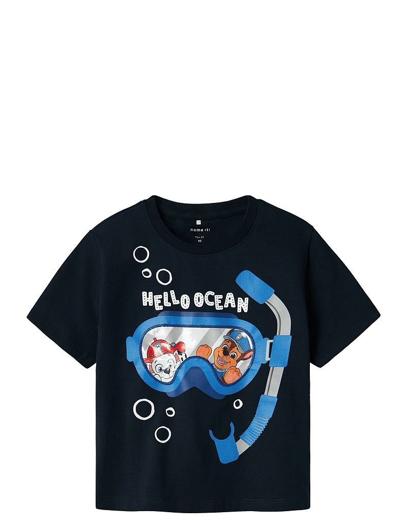 name it - NMMMORISH PAW NREG SS TOP CPLG - kortærmede t-shirts - navy blazer - 0