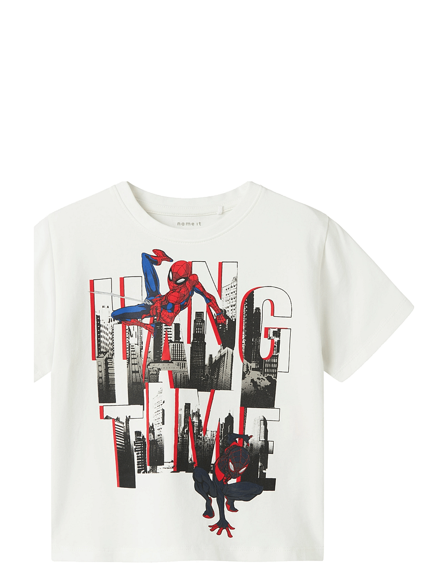 name it - NMMUST SPIDER NREG SS TOP MAR - lühikeste varrukatega t-särgid - cloud dancer - 0