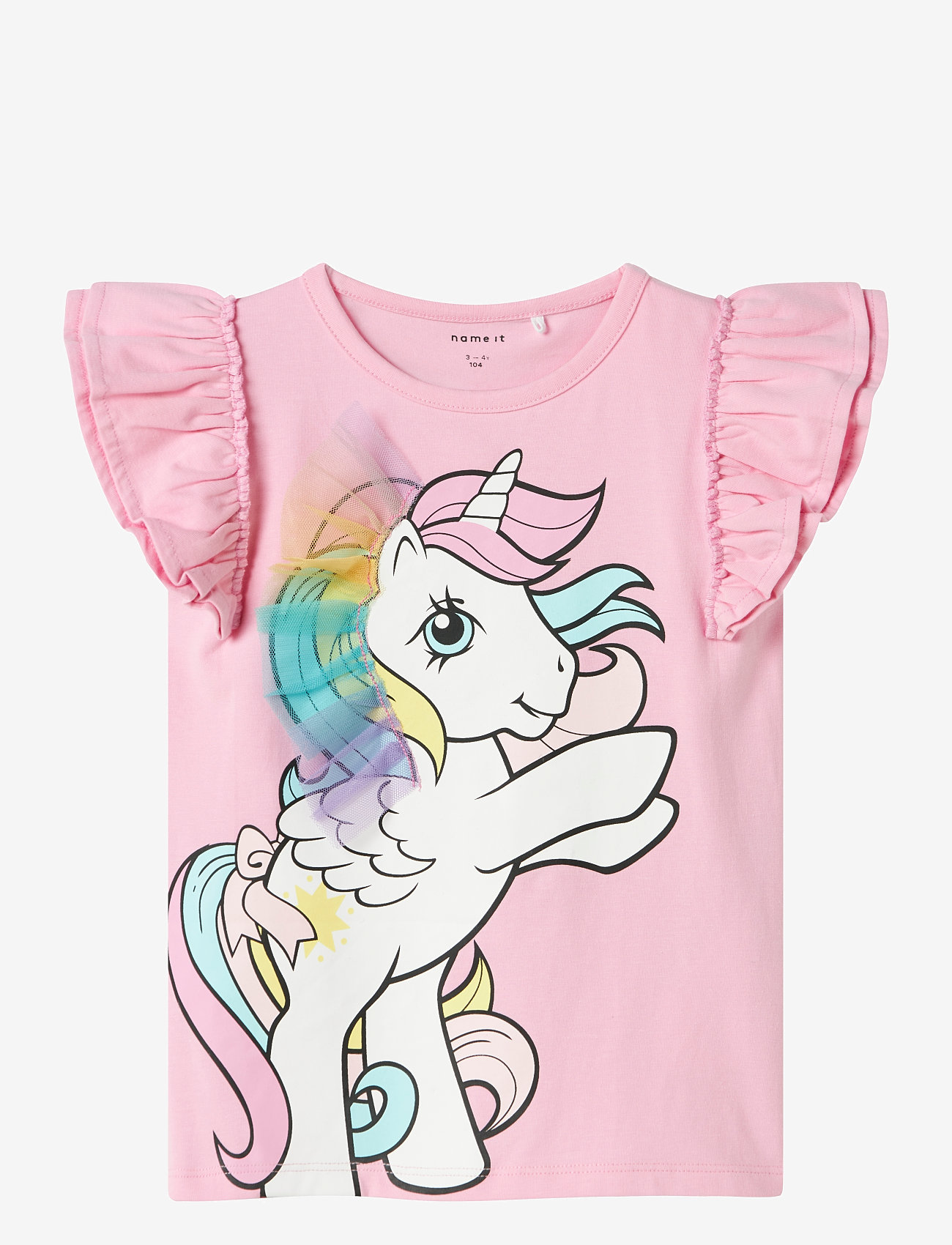 name it - NMFMIKA MLP SS TOP CPLG - linnen - pink frosting - 0