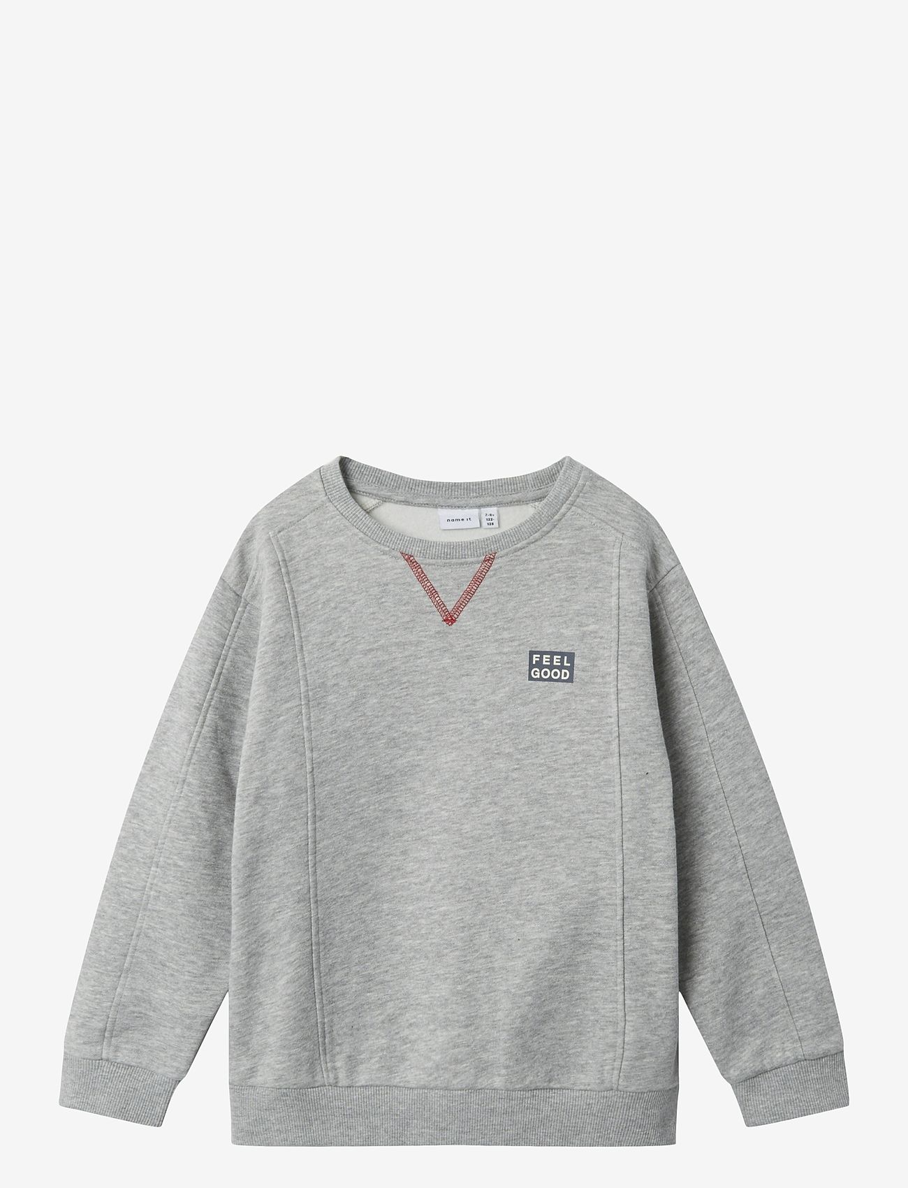 name it - NKMLORE LS NREG SWE BRU - grey melange - 0