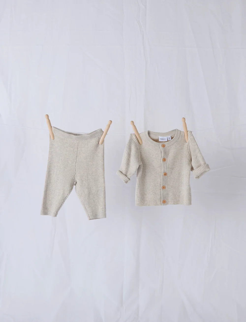 name it - NBNOBI KNIT PANT - leggings - peyote melange - 2