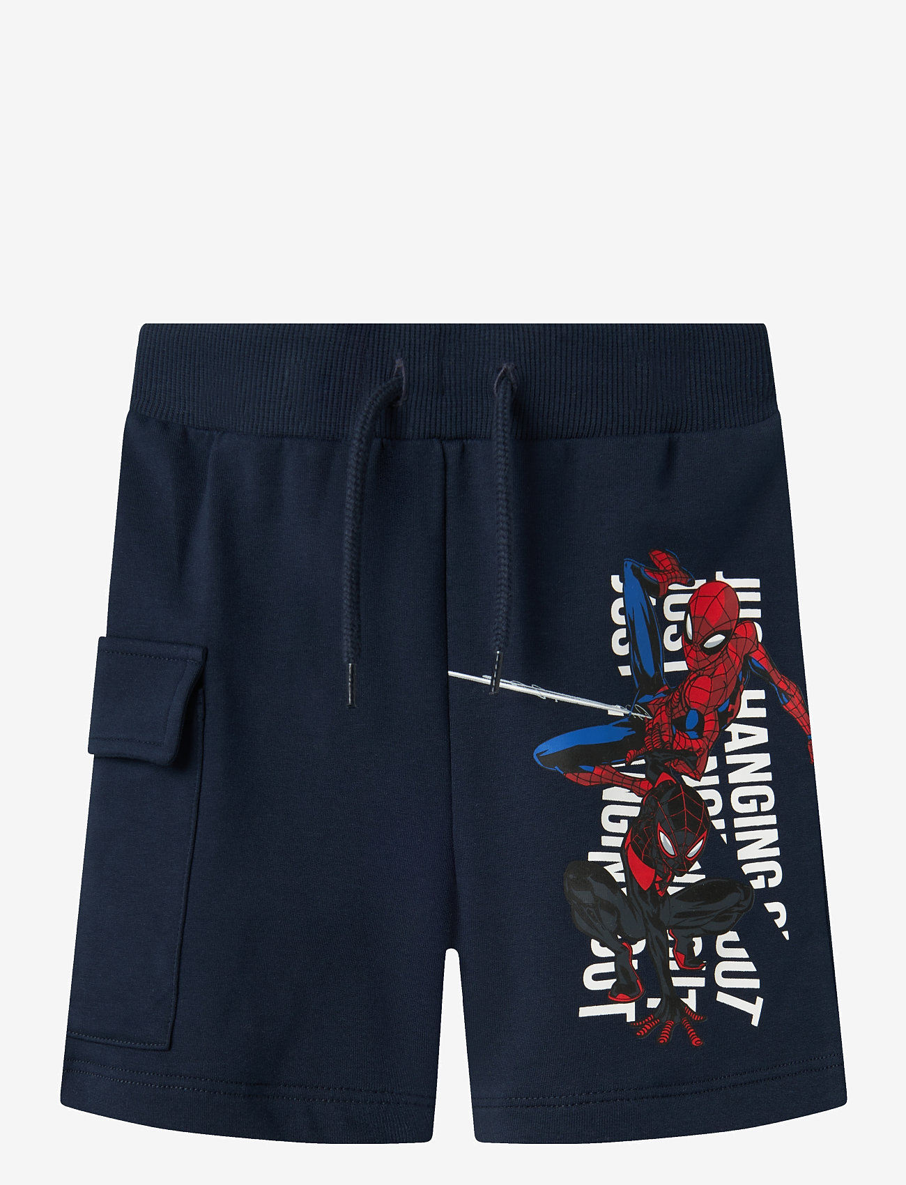 name it - NMMMO SPIDER L SWE SHORTS UNB MAR - sweatshorts - navy blazer - 0