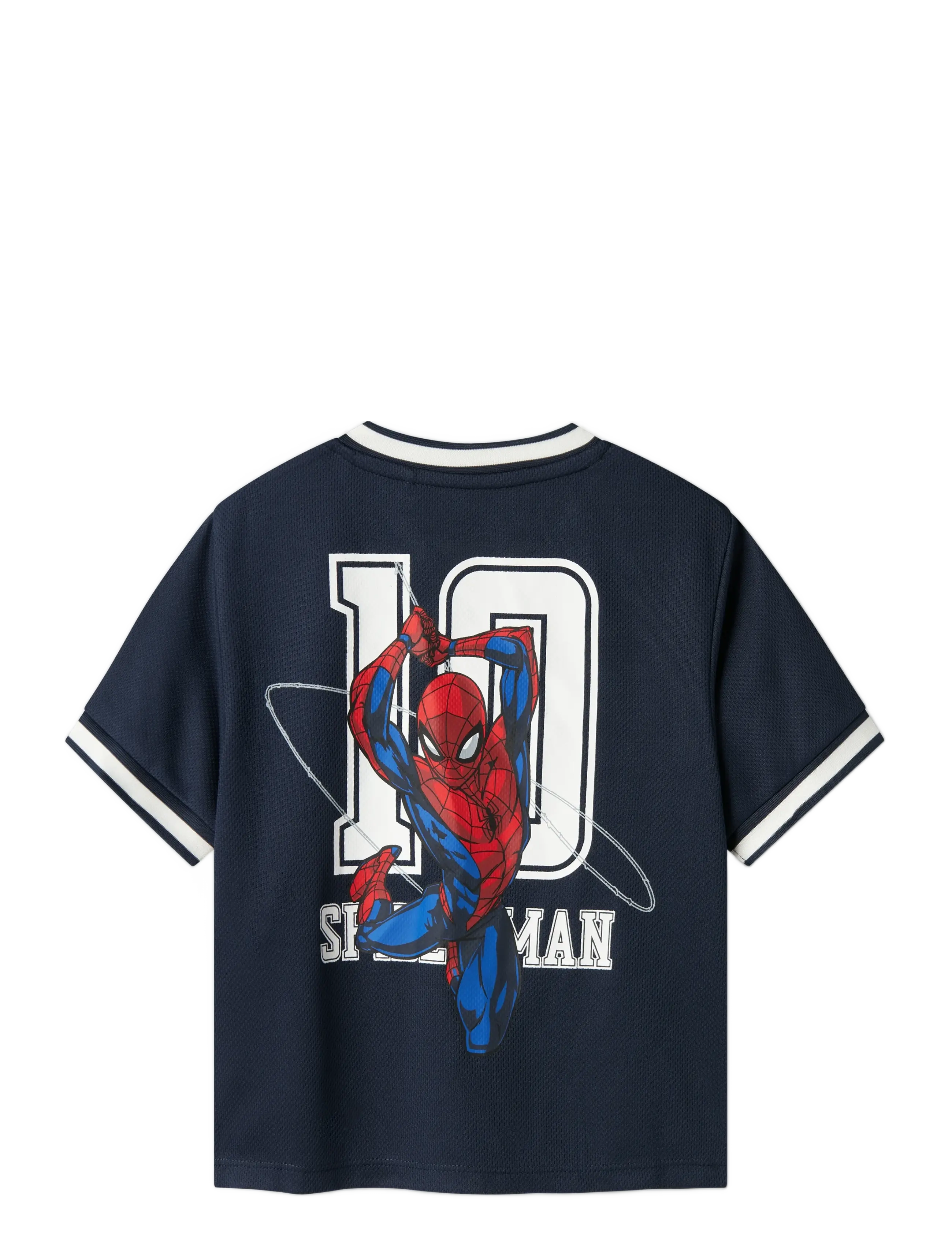 name it - NMMMATZ SPIDER NREG SS POLY TOP MAR - kortærmede t-shirts - navy blazer - 1