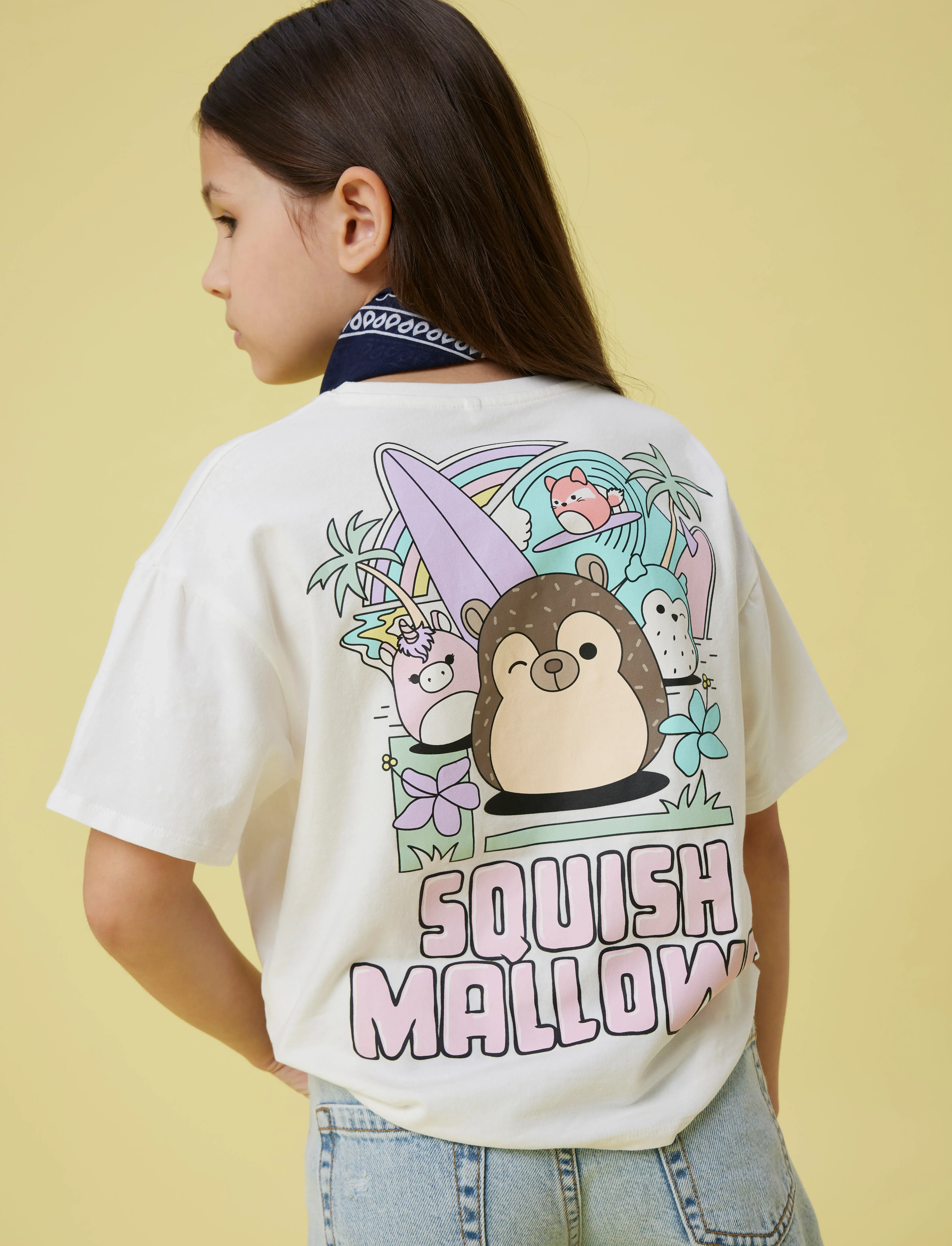 name it - NKFMUBA SQUISHMALLOWS NREG SS TOP VDE - kurzärmelige - cloud dancer - 4