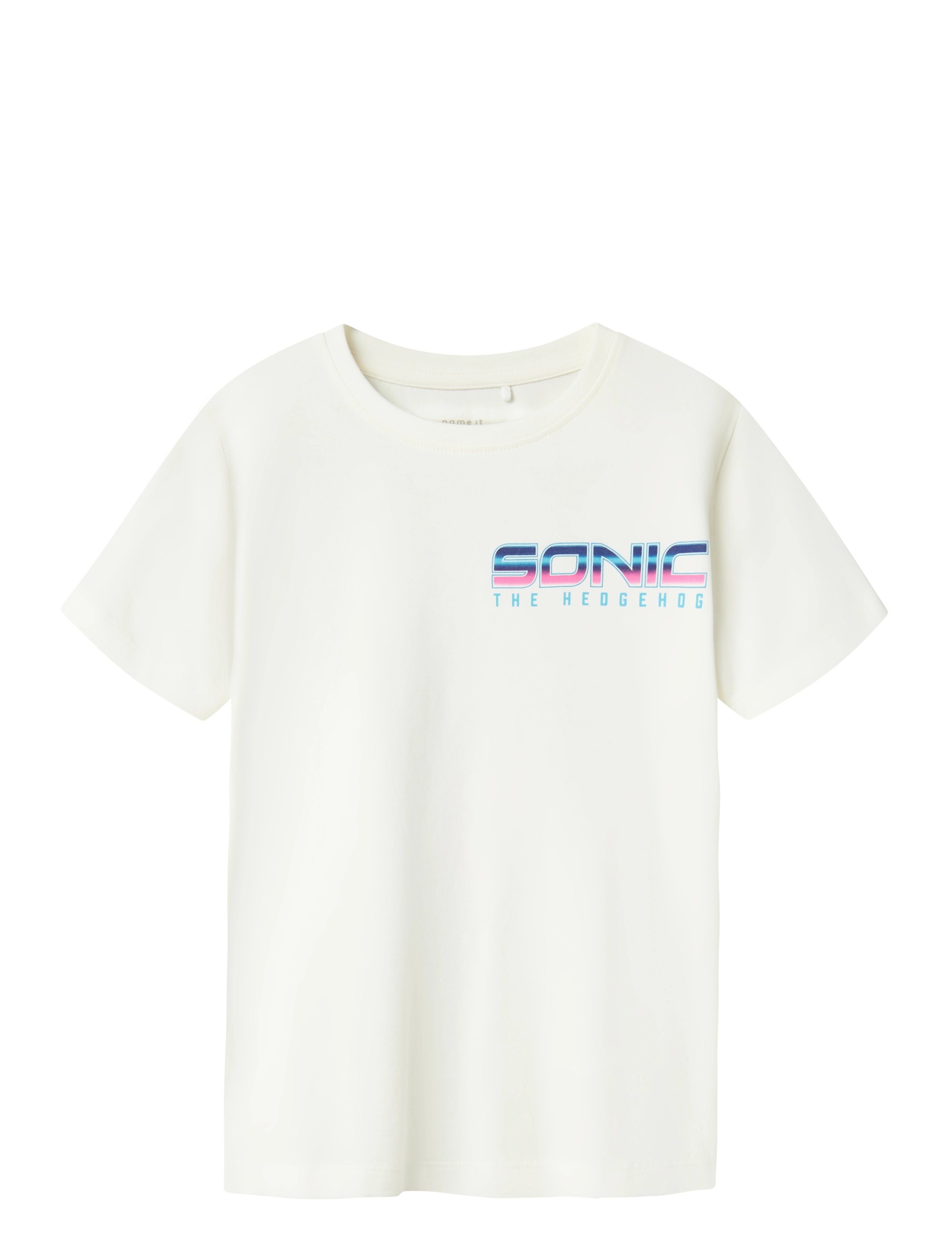 name it Nkmmarcel Sonic Nreg Ss Top Sky, 134-140, T-shirts, Weiß - Short-sleeved, Kinder