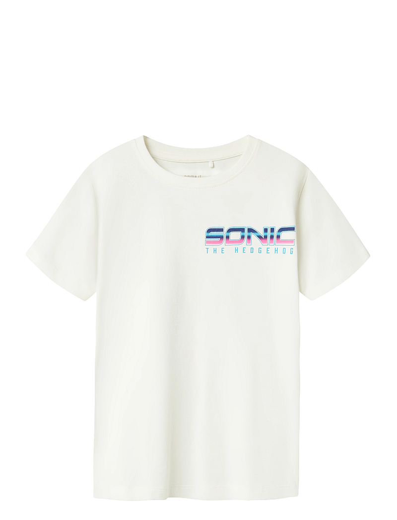 name it - NKMMARCEL SONIC NREG SS TOP SKY - kurzärmelige - cloud dancer - 0