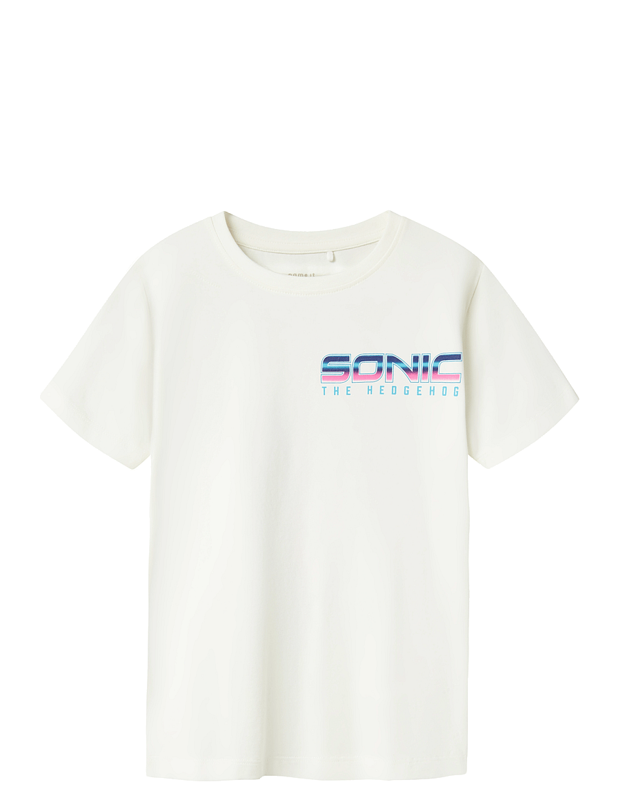 name it - NKMMARCEL SONIC NREG SS TOP SKY - kurzärmelige - cloud dancer - 0