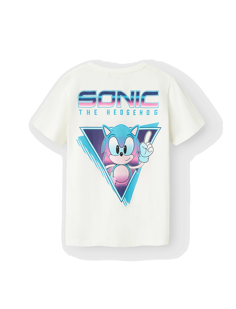 name it - NKMMARCEL SONIC NREG SS TOP SKY - kurzärmelige - cloud dancer - 1