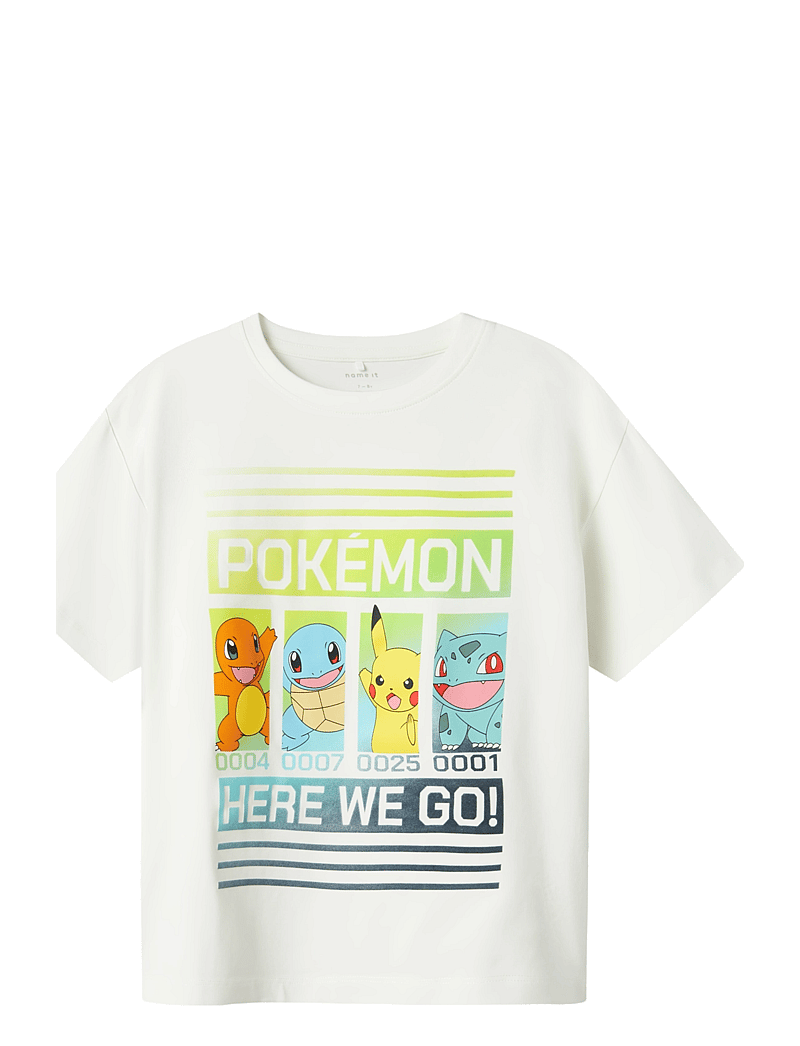 name it - NKMMABR POKEMON NREG SS TOP BOX NOOS SKY - kortærmede t-shirts - cloud dancer - 0