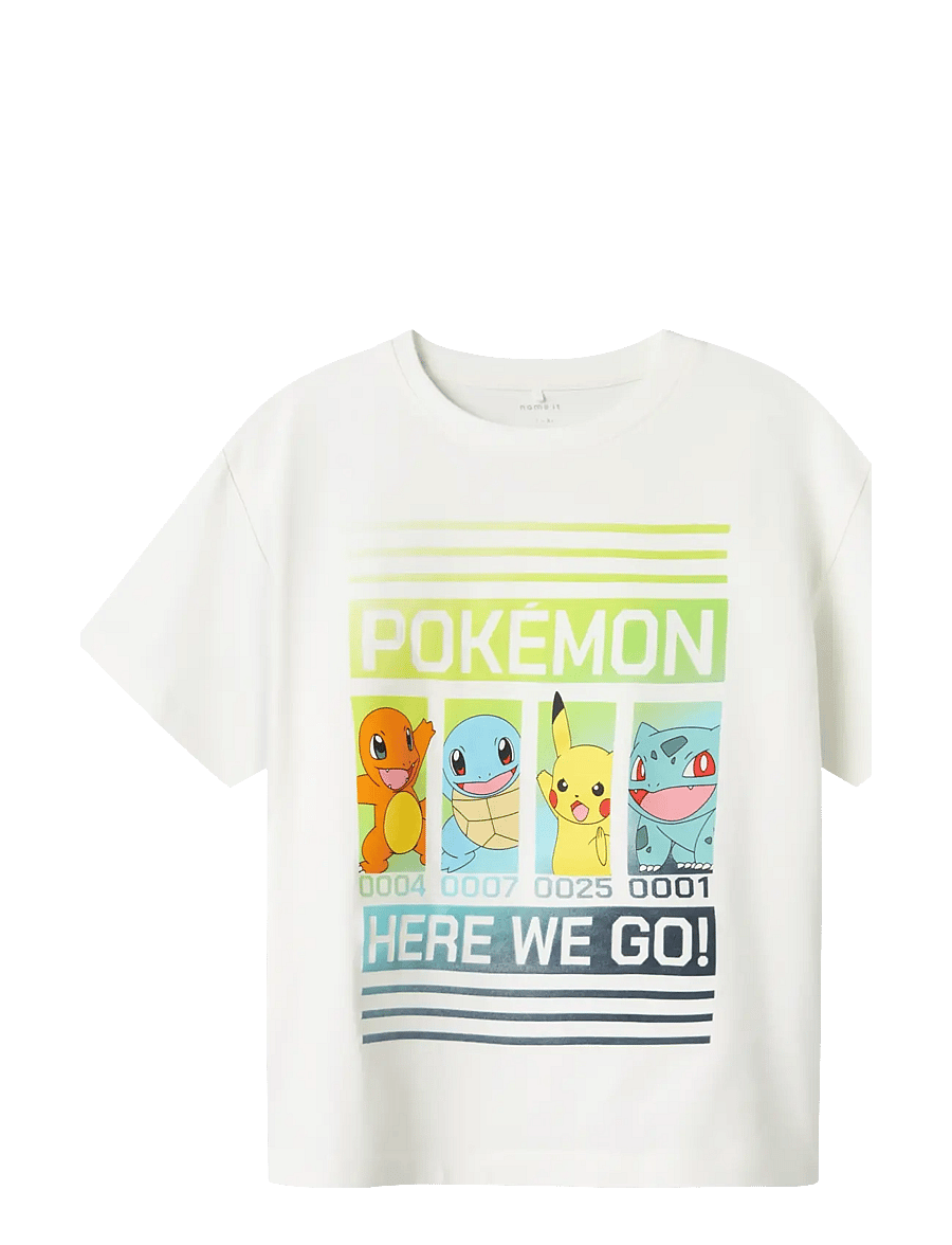 name it - NKMMABR POKEMON NREG SS TOP BOX NOOS SKY - kortärmade t-shirts - cloud dancer - 0