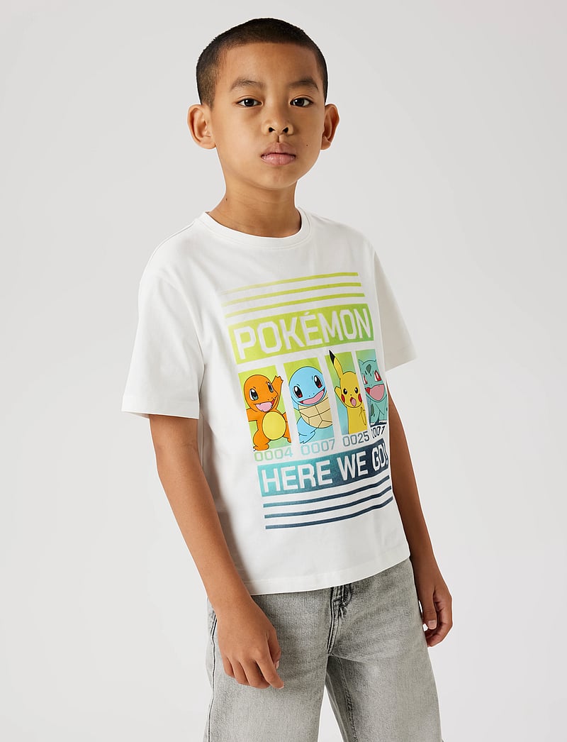 name it - NKMMABR POKEMON NREG SS TOP BOX NOOS SKY - kortærmede t-shirts - cloud dancer - 2