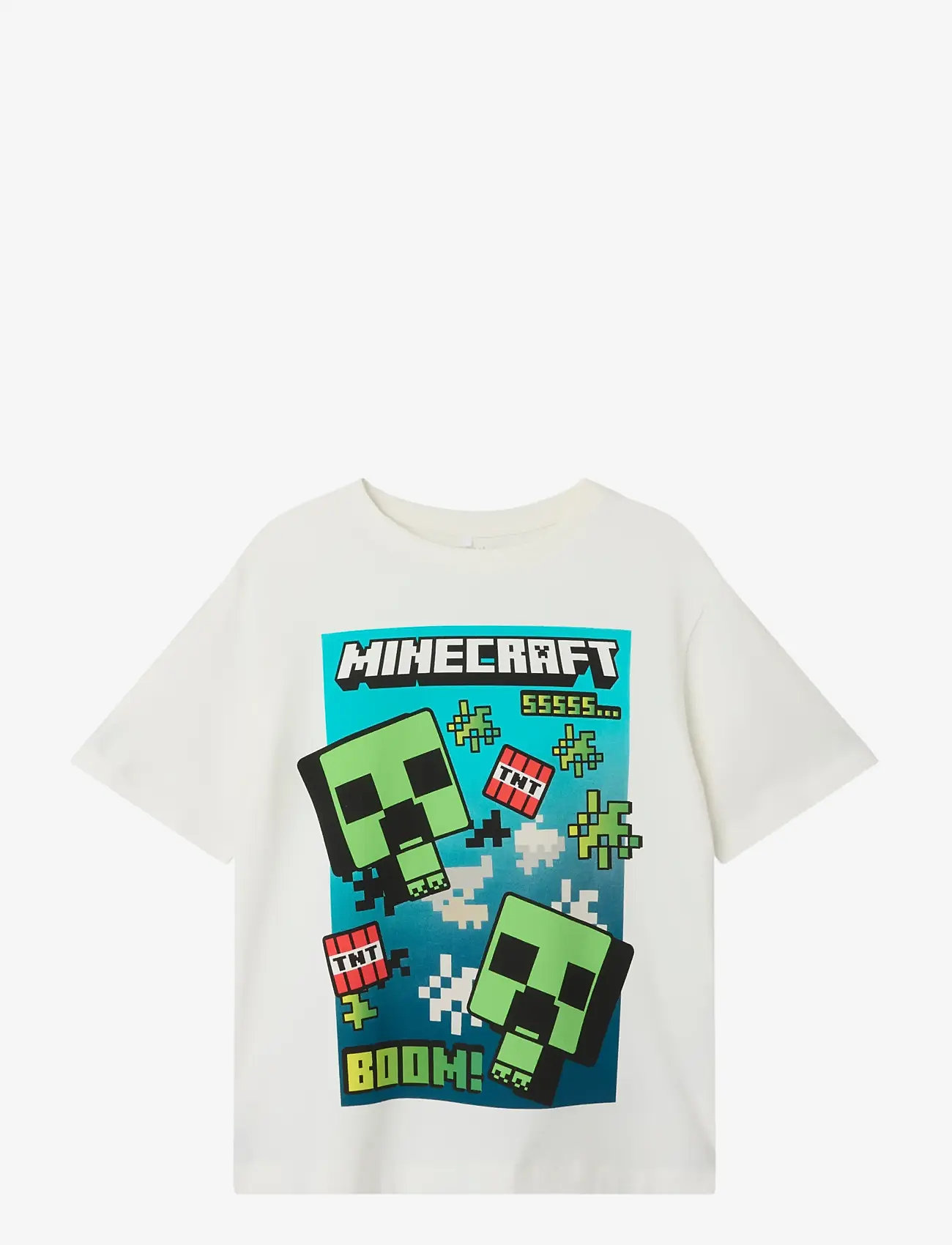 name it - NKMMUS MINECRAFT NREG SS TOP NOOS BFU - kortærmede t-shirts - cloud dancer - 1