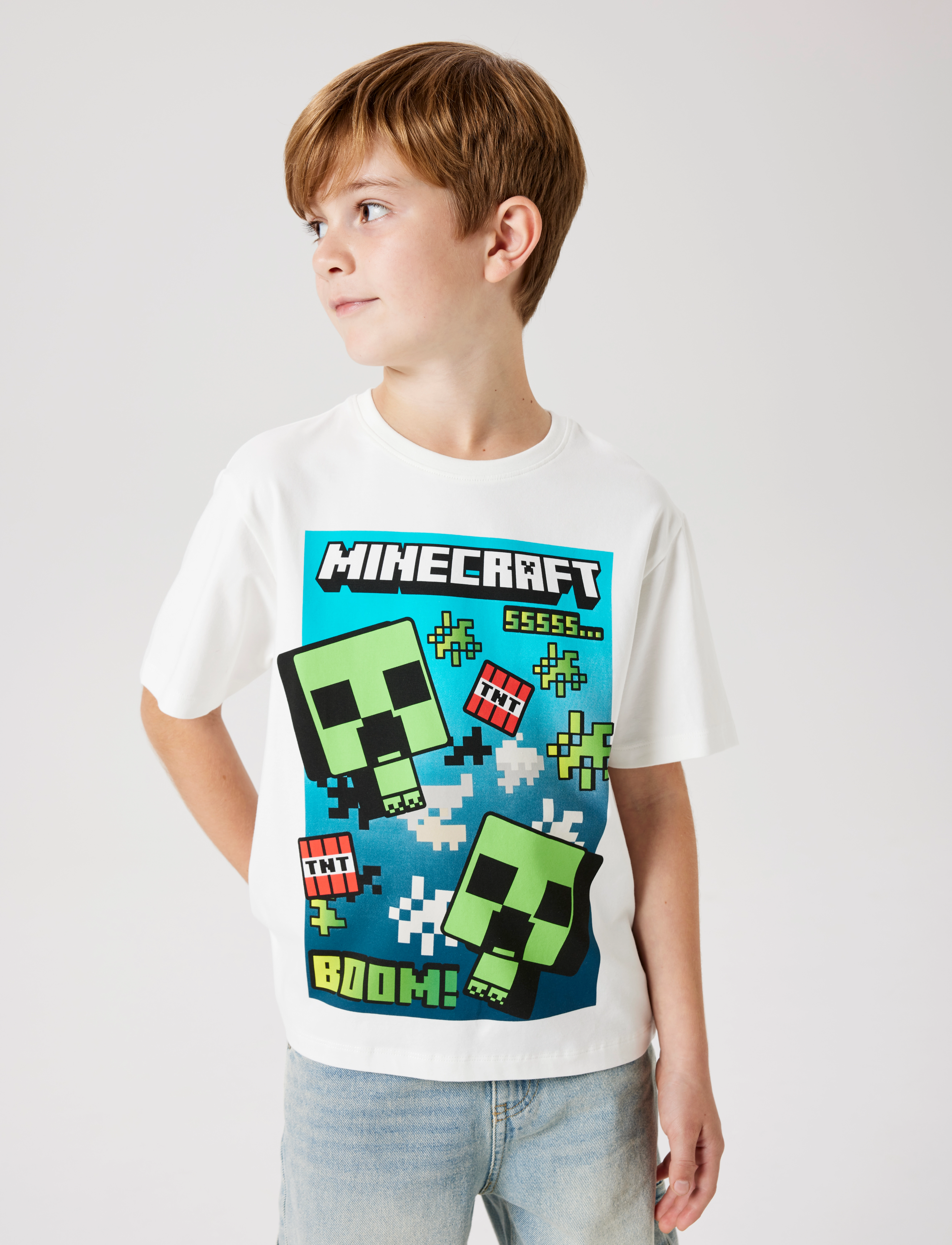 name it - NKMMUS MINECRAFT NREG SS TOP NOOS BFU - kurzärmelige - cloud dancer - 3