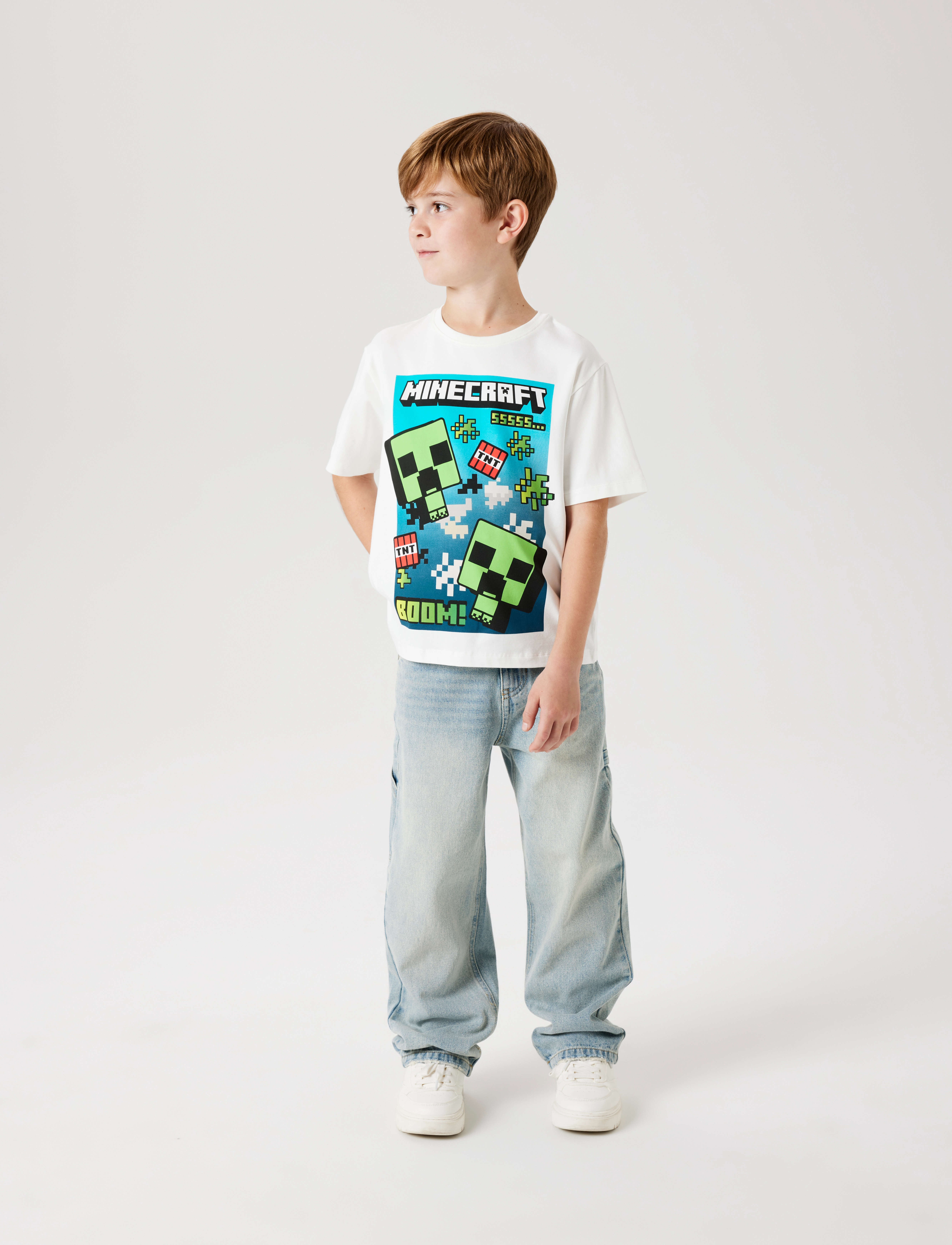 name it - NKMMUS MINECRAFT NREG SS TOP NOOS BFU - kurzärmelige - cloud dancer - 4