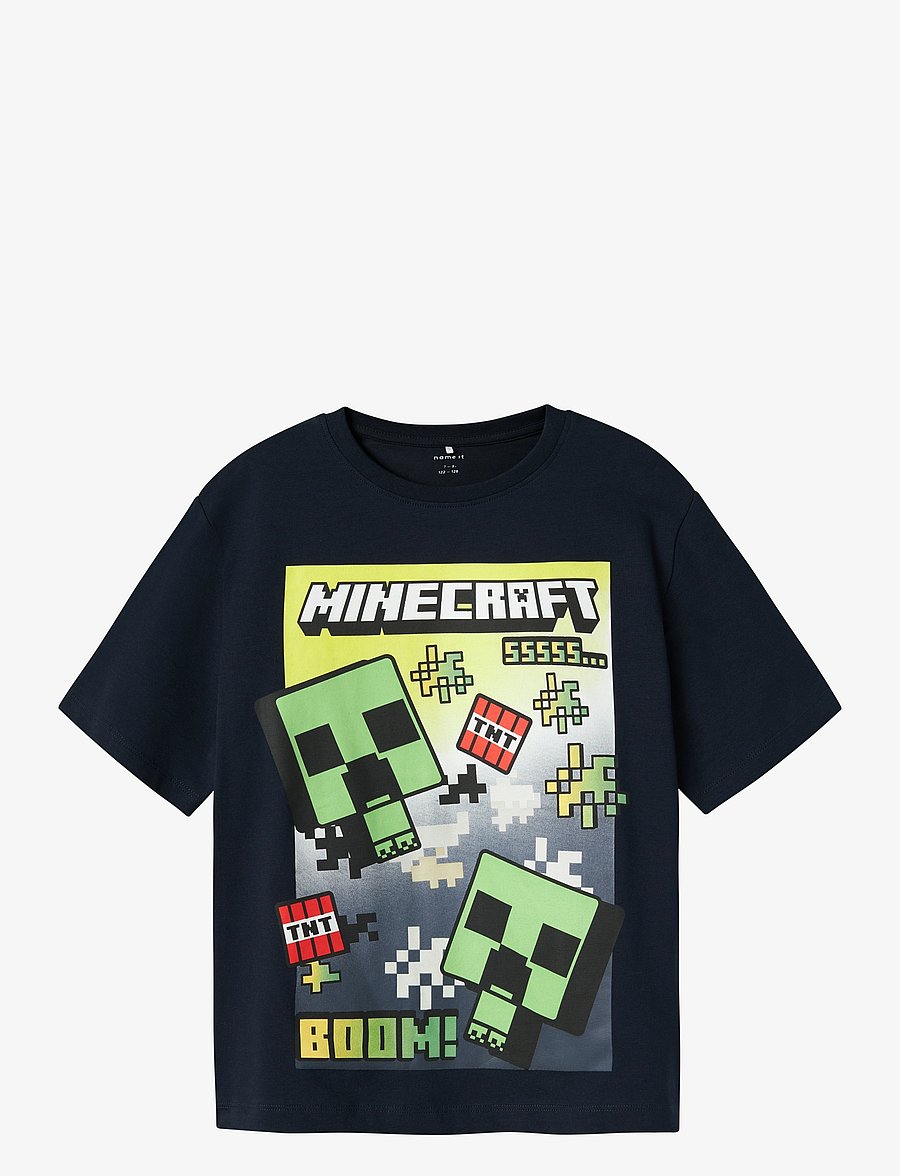 name it - NKMMUS MINECRAFT NREG SS TOP NOOS BFU - kurzärmelige - navy blazer - 0