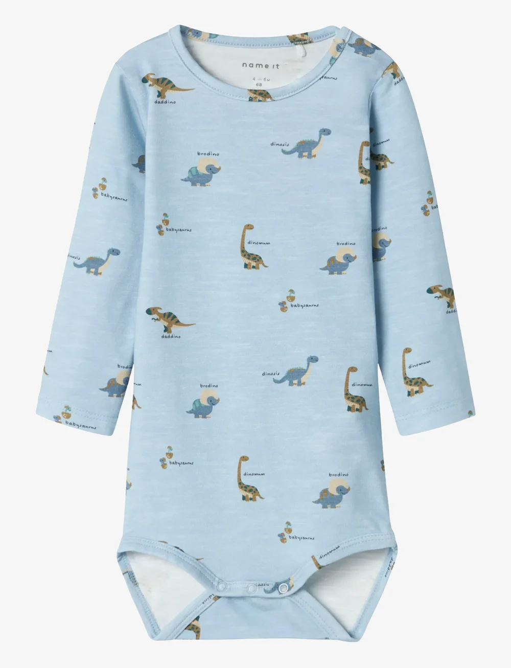 name it - NBMDINOS LS BODY - långärmade bodies - celestial blue - 0