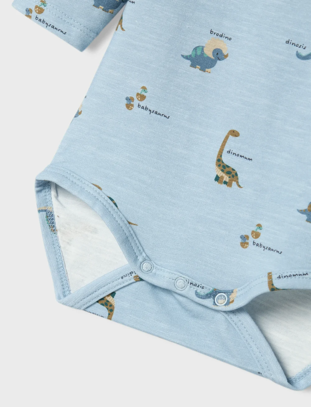 name it - NBMDINOS LS BODY - långärmade bodies - celestial blue - 3