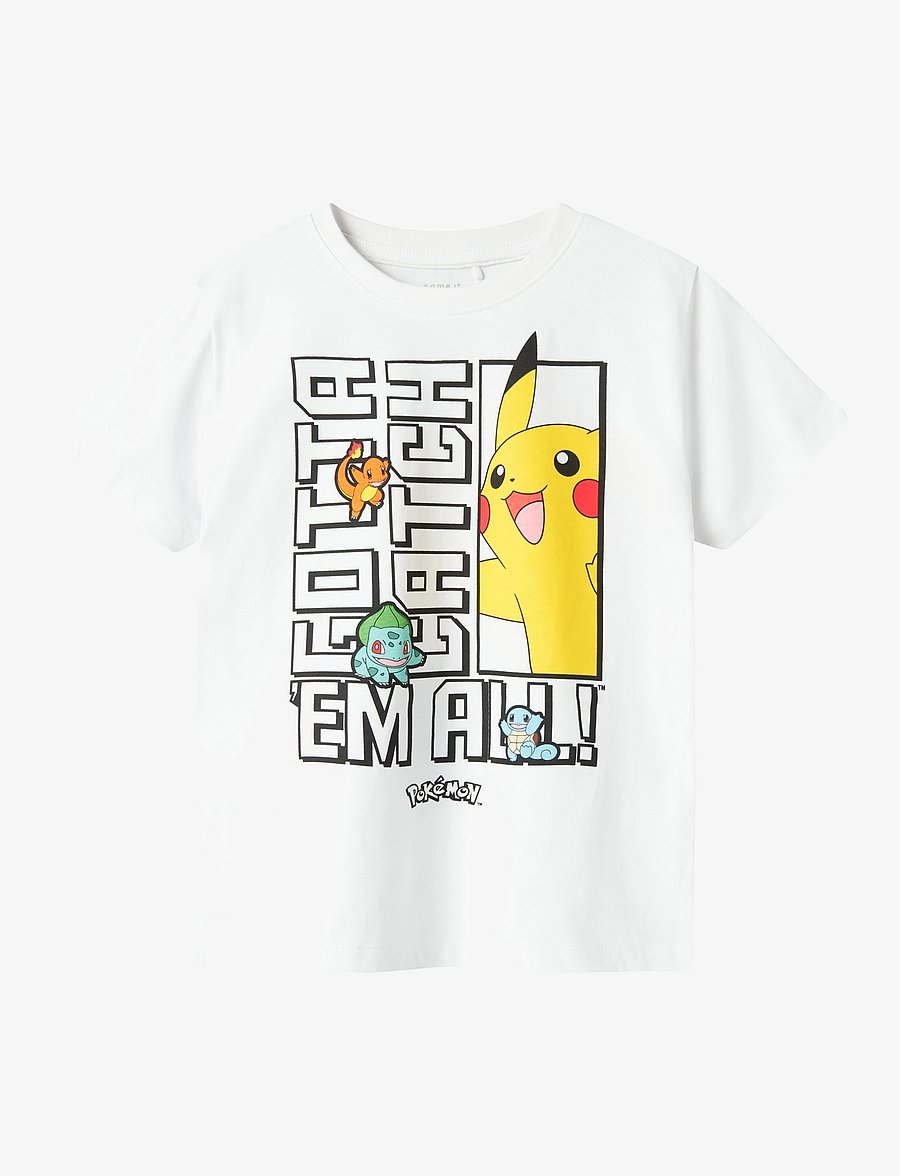 name it - NKMFLAME POKEMON SS TOP NOOS SKY - kurzärmelige - bright white - 0