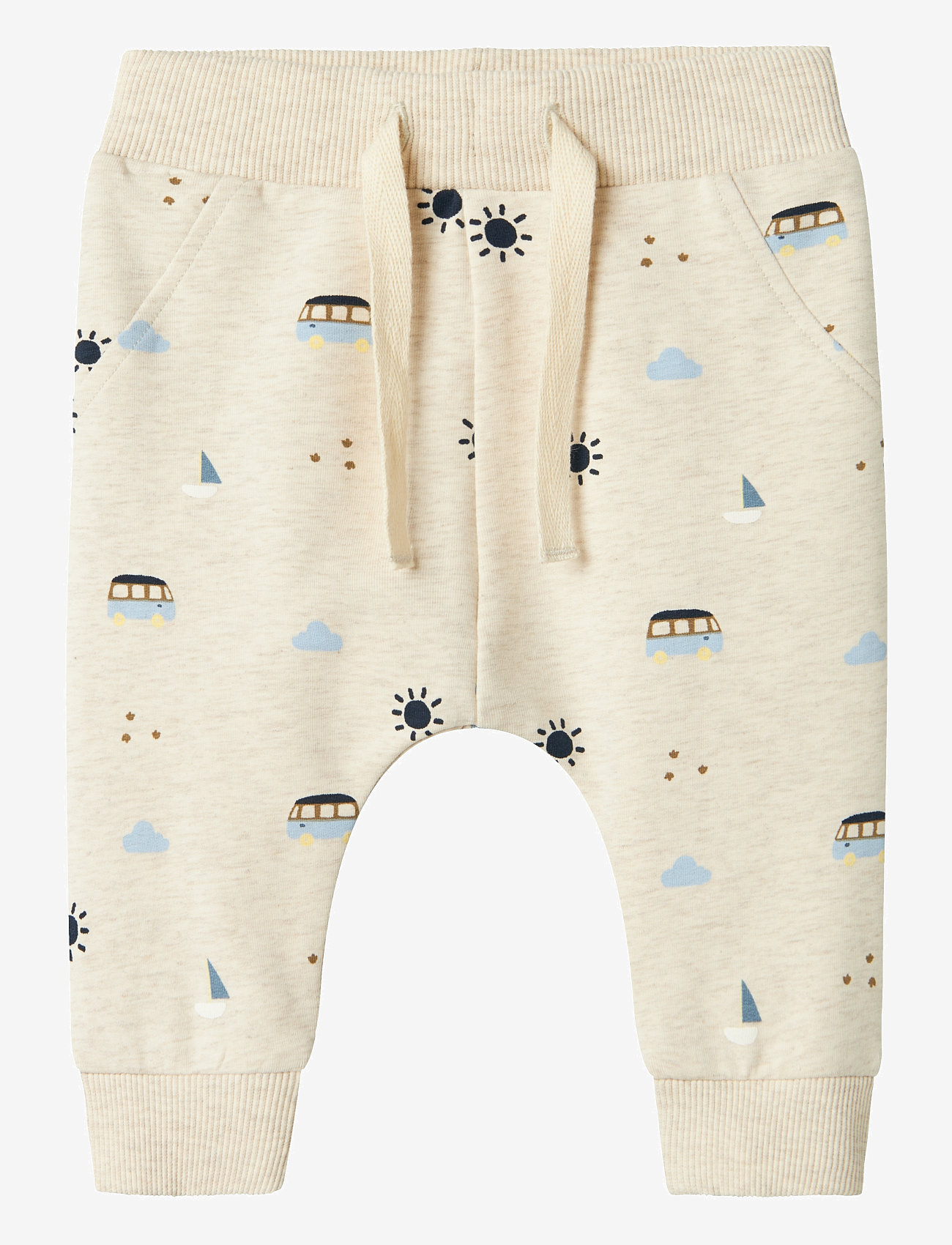 name it - NBMFRIS LIGHT SWEAT PANT BOX UNB - jogginghosen - peyote melange - 1