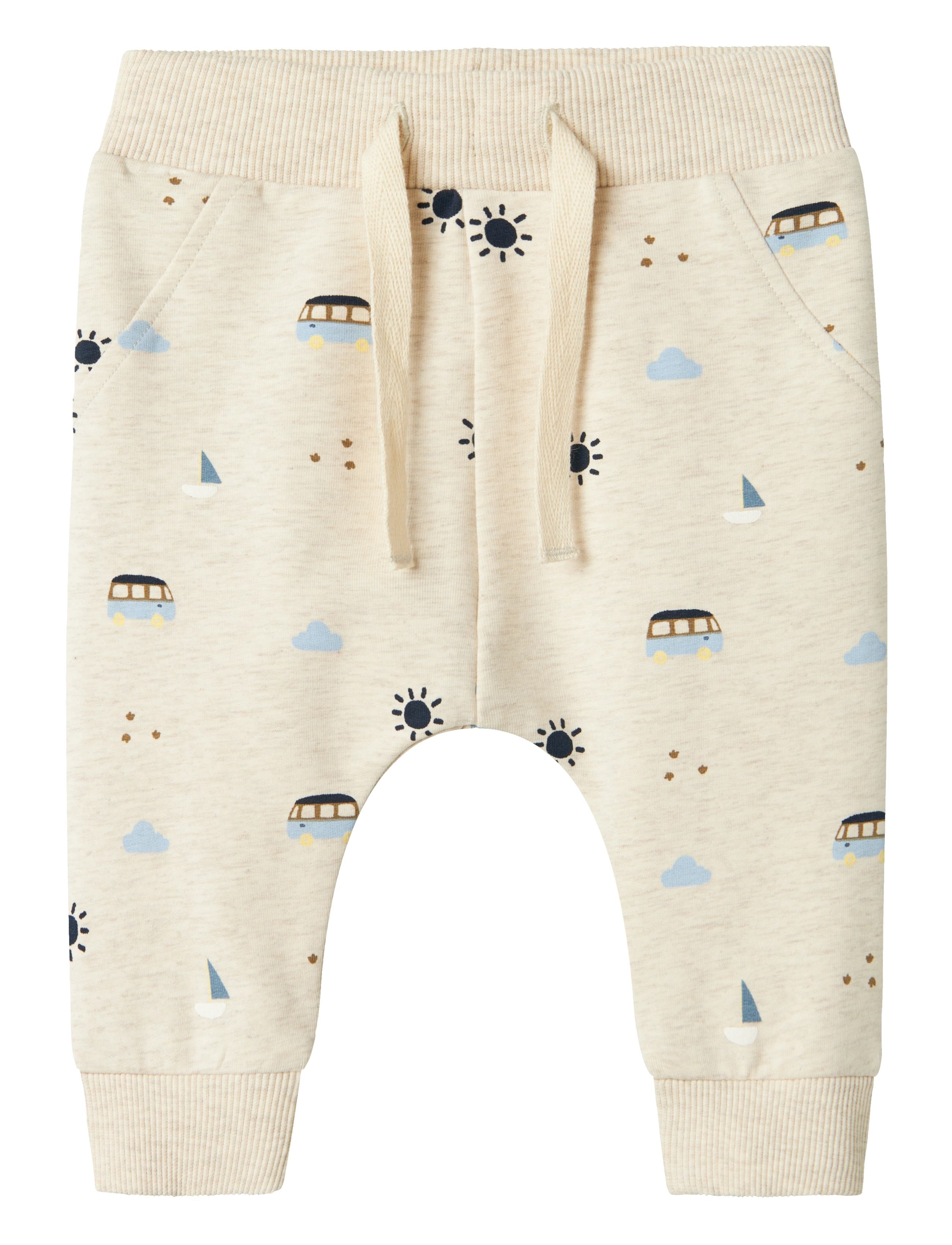 name it NBMFRIS LIGHT SWEAT PANT BOX UNB - Underdele - PEYOTE MELANGE / cream