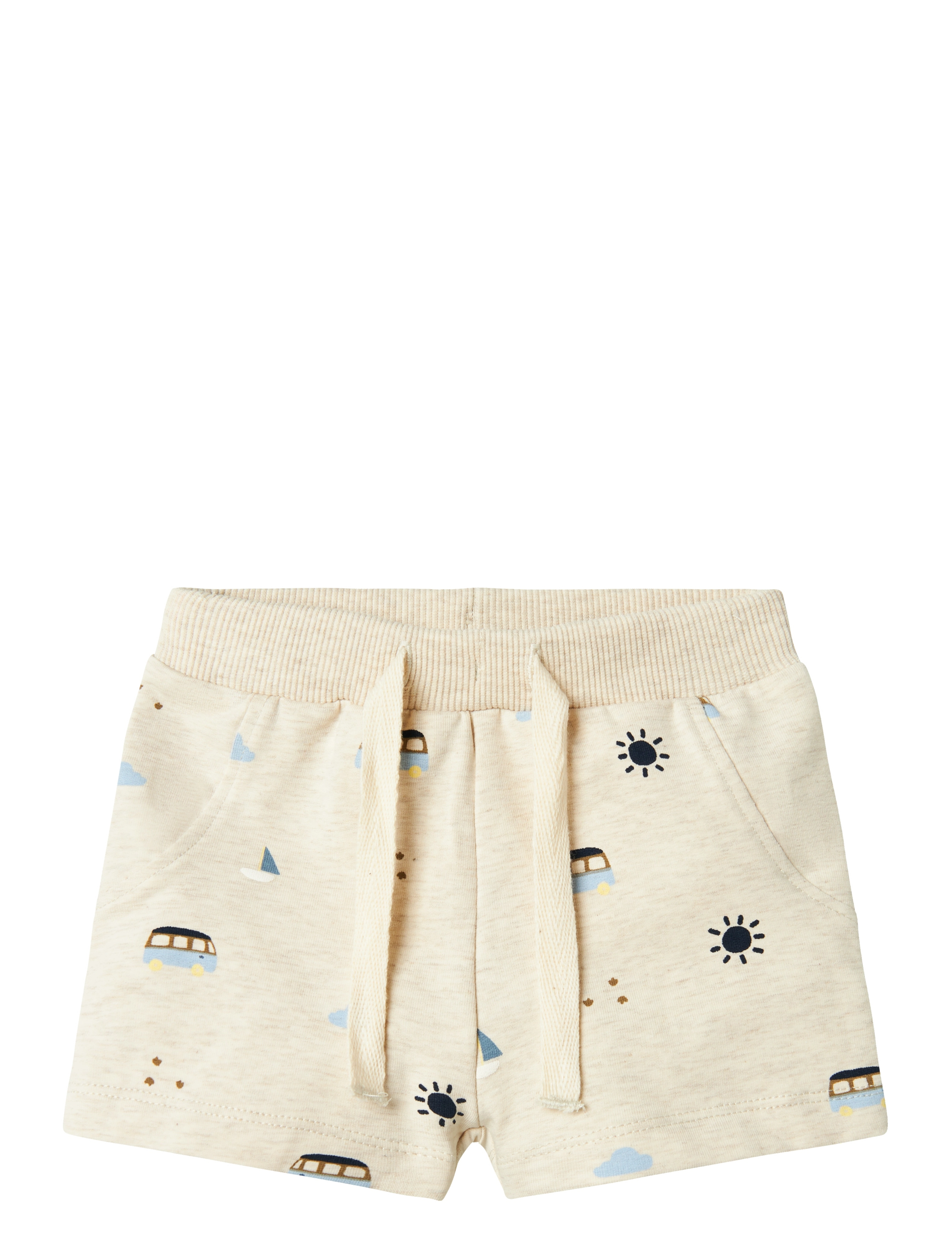name it NBMFRIS LIGHT SWEAT SHORTS - Shorts - PEYOTE MELANGE / cream