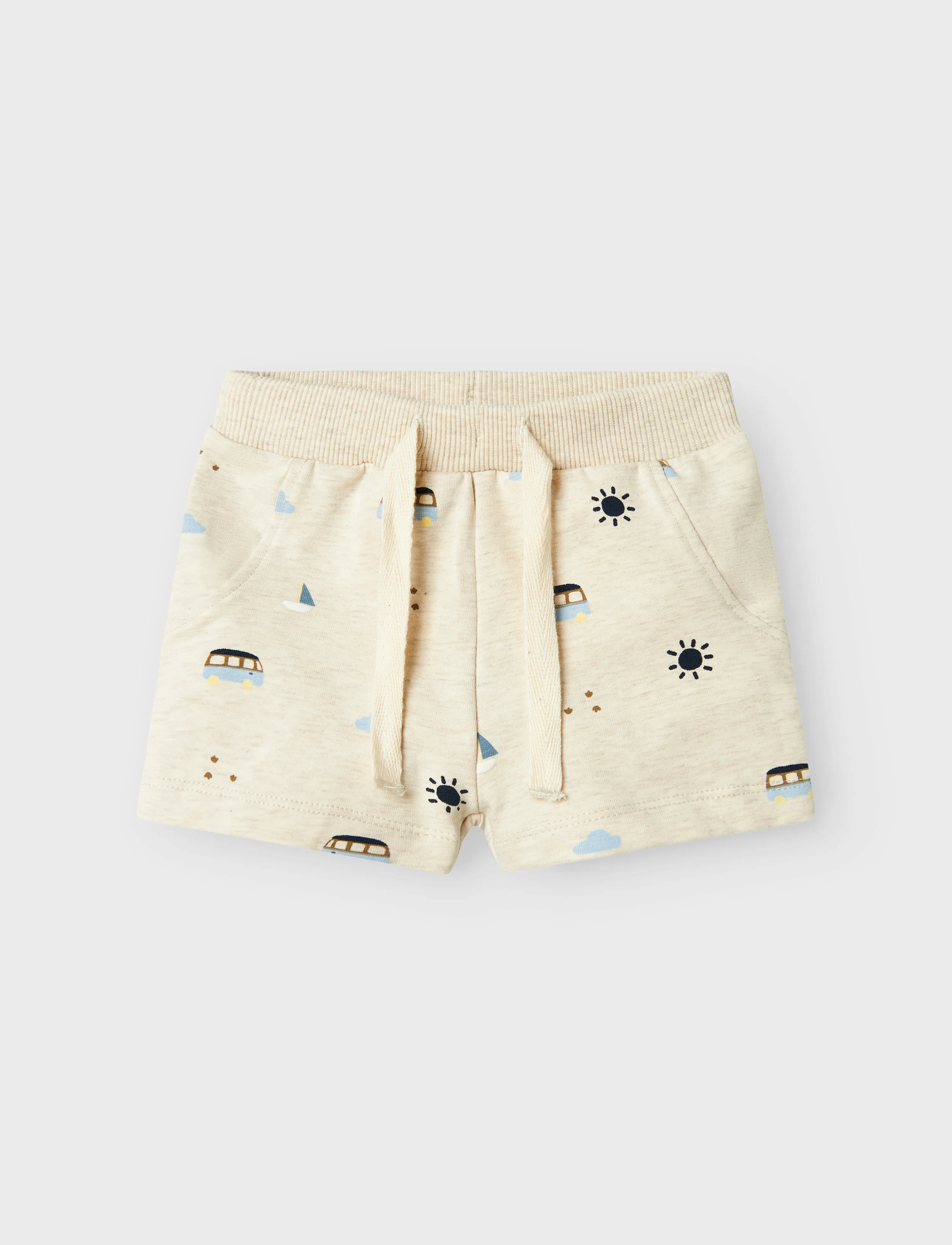 name it - NBMFRIS LIGHT SWEAT SHORTS - mjukisshorts - peyote melange - 3