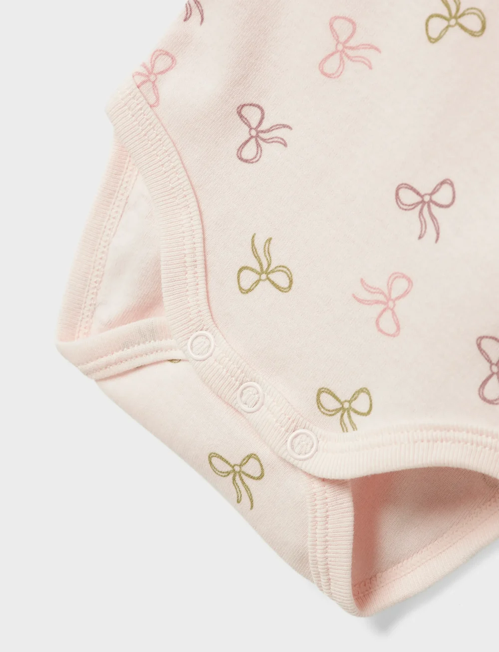 name it - NBFBODY 3P LS BARELY PINK BOW NOOS - komplety body - barely pink - 4