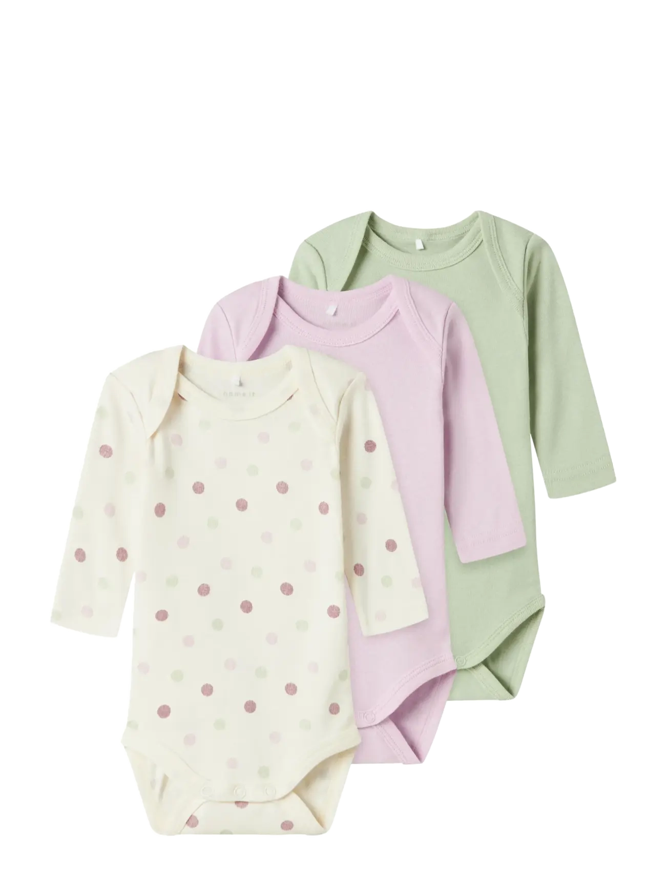 NAME IT Nbfbody 3P Ls Jet Stream Dot Noos Cream - 56 - Kinder